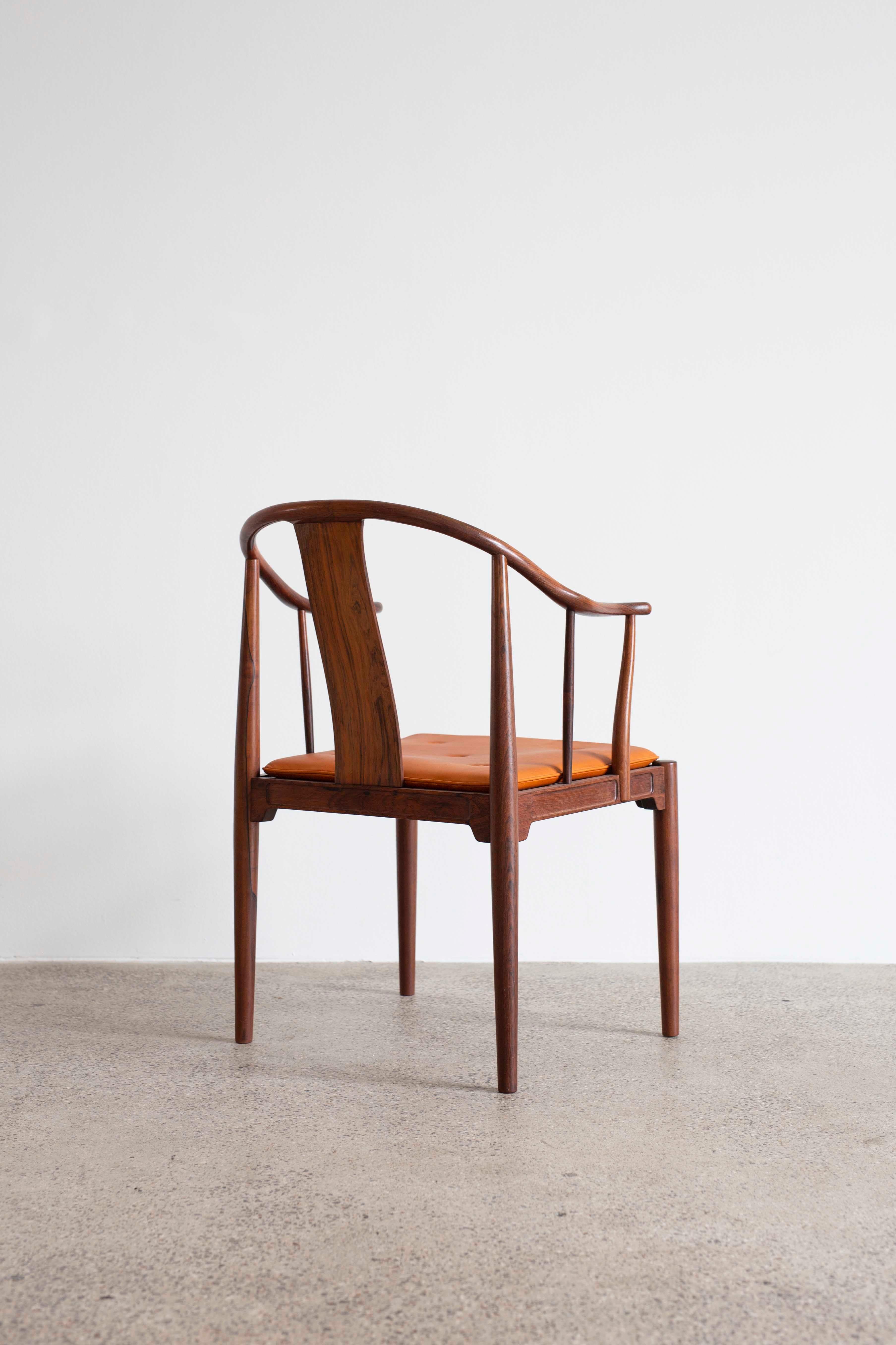 Silla China de Hans J. Wegner en palisandro para Fritz Hansen, 1944 Danés