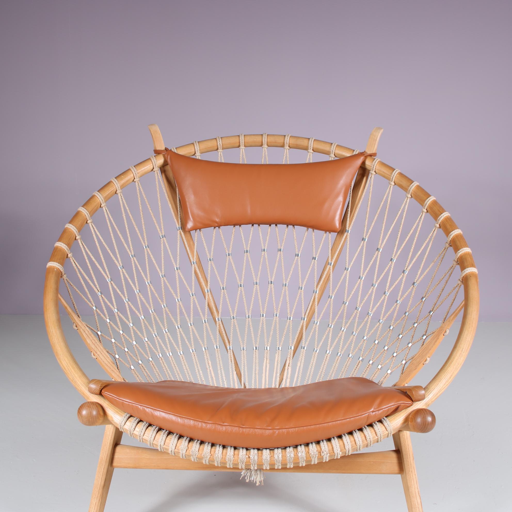 Mid-Century Modern Hans J. Wegner “Circle Chair” for PP Mobler in Denmark, 1980 For Sale