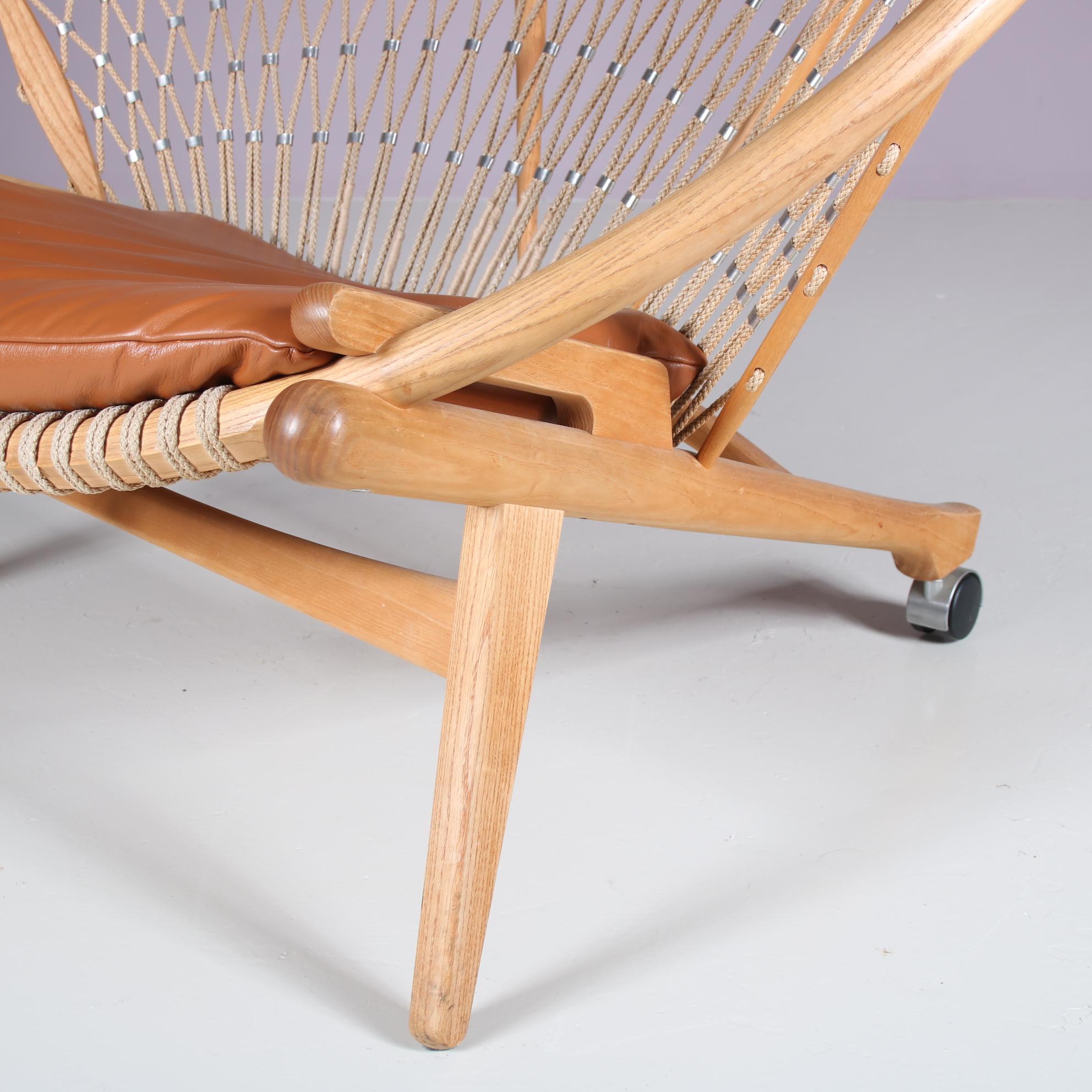 Cuir Hans J. Wegner Circle Chair pour PP Mobler au Danemark, 1980 en vente