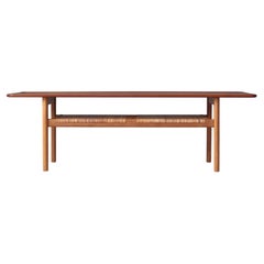 Hans J. Wegner Coffee Table "At-10" in Teak, Oak and Cane, Andreas Tuck, 1950s