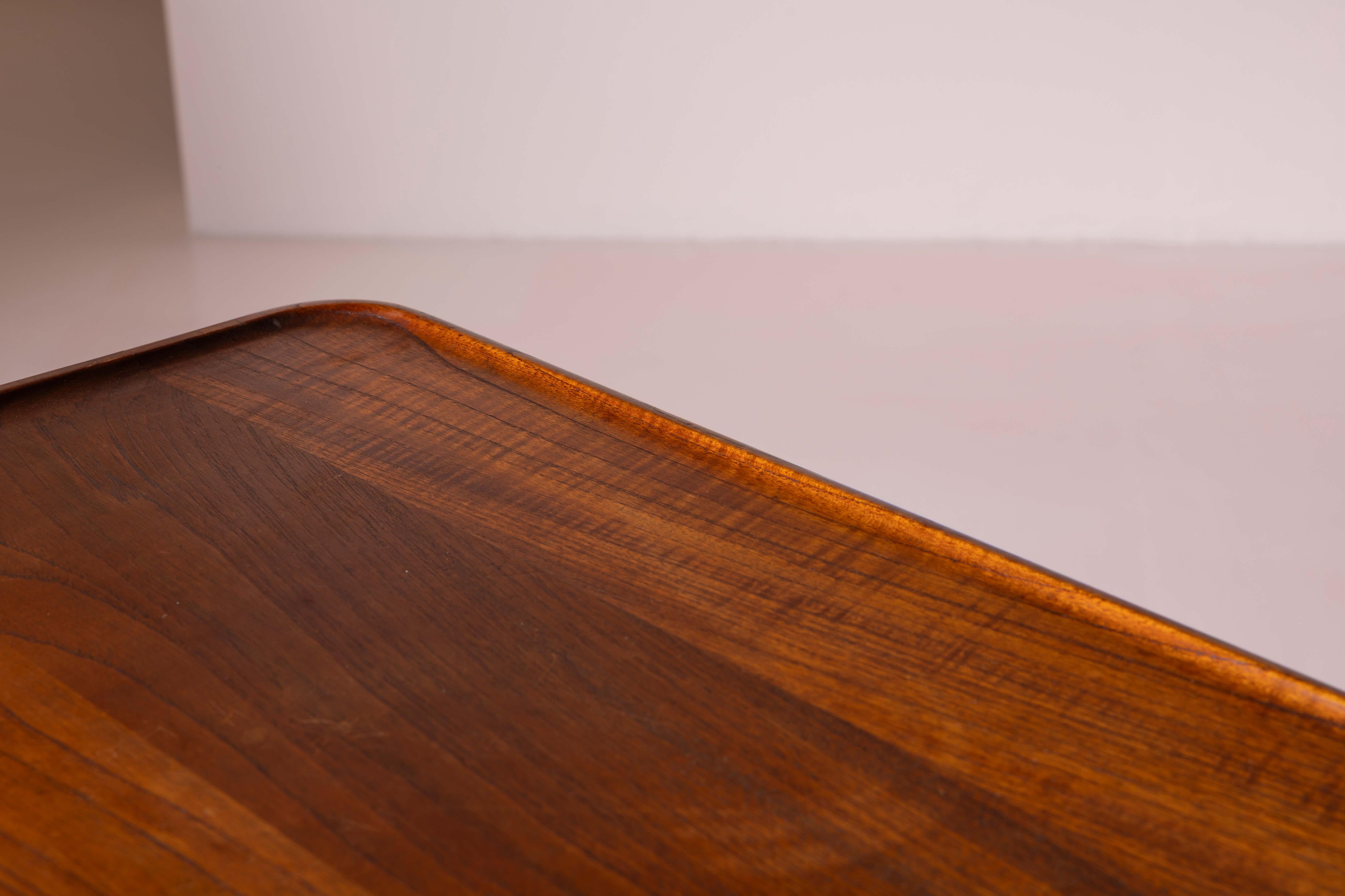 Hans J. Wegner coffee Table model AT-10 in Teak and Cane by Andreas Tuck, 1950s For Sale 1