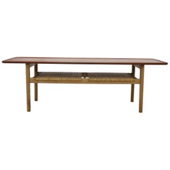 Hans J. Wegner Coffee Table model AT-10 in Teak, Oak & Cane, Andreas Tuck, 1950s