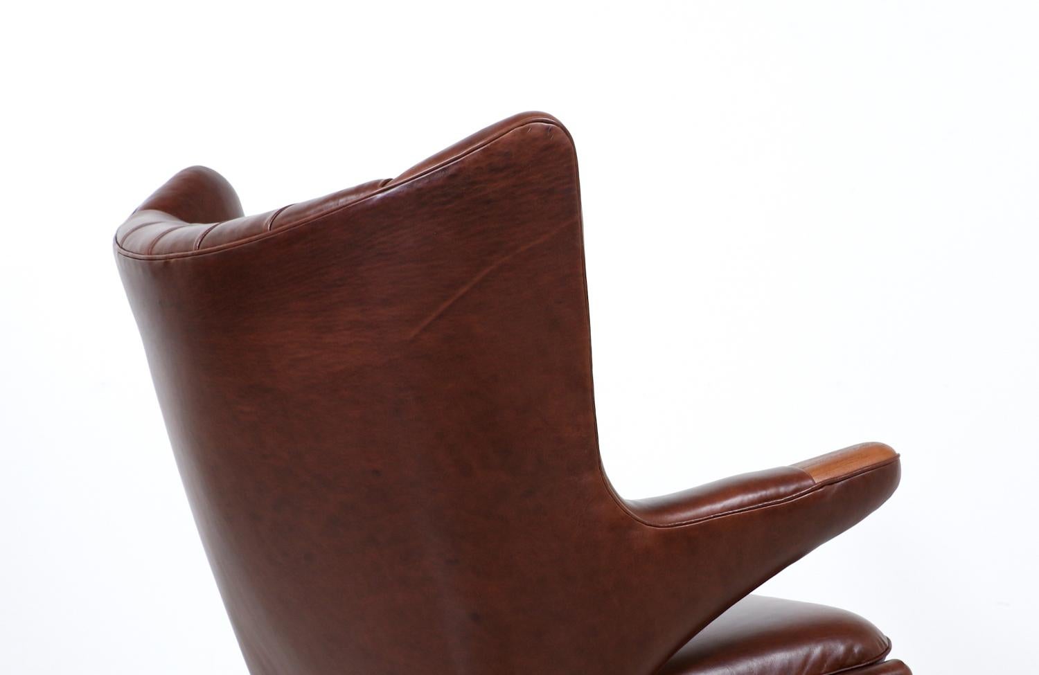 Hans J. Wegner Cognac Leather “Papa Bear” Chair for A.P. Stolen 5