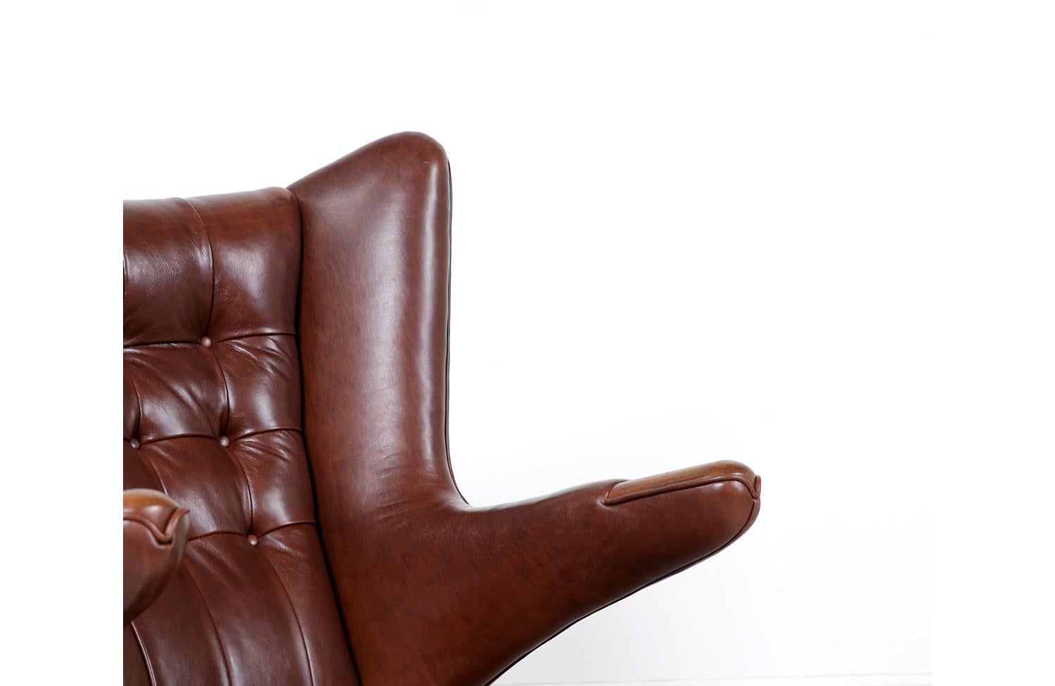 Hans J. Wegner Cognac Leather “Papa Bear” Chair for A.P. Stolen 6