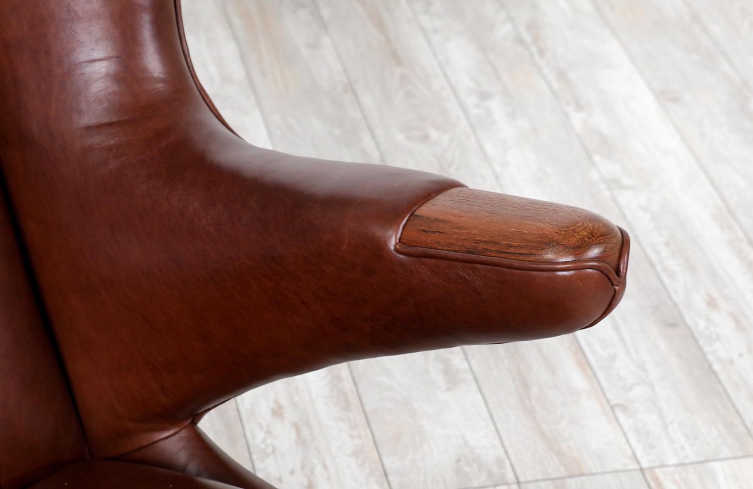 Hans J. Wegner Cognac Leather “Papa Bear” Chair for A.P. Stolen 7