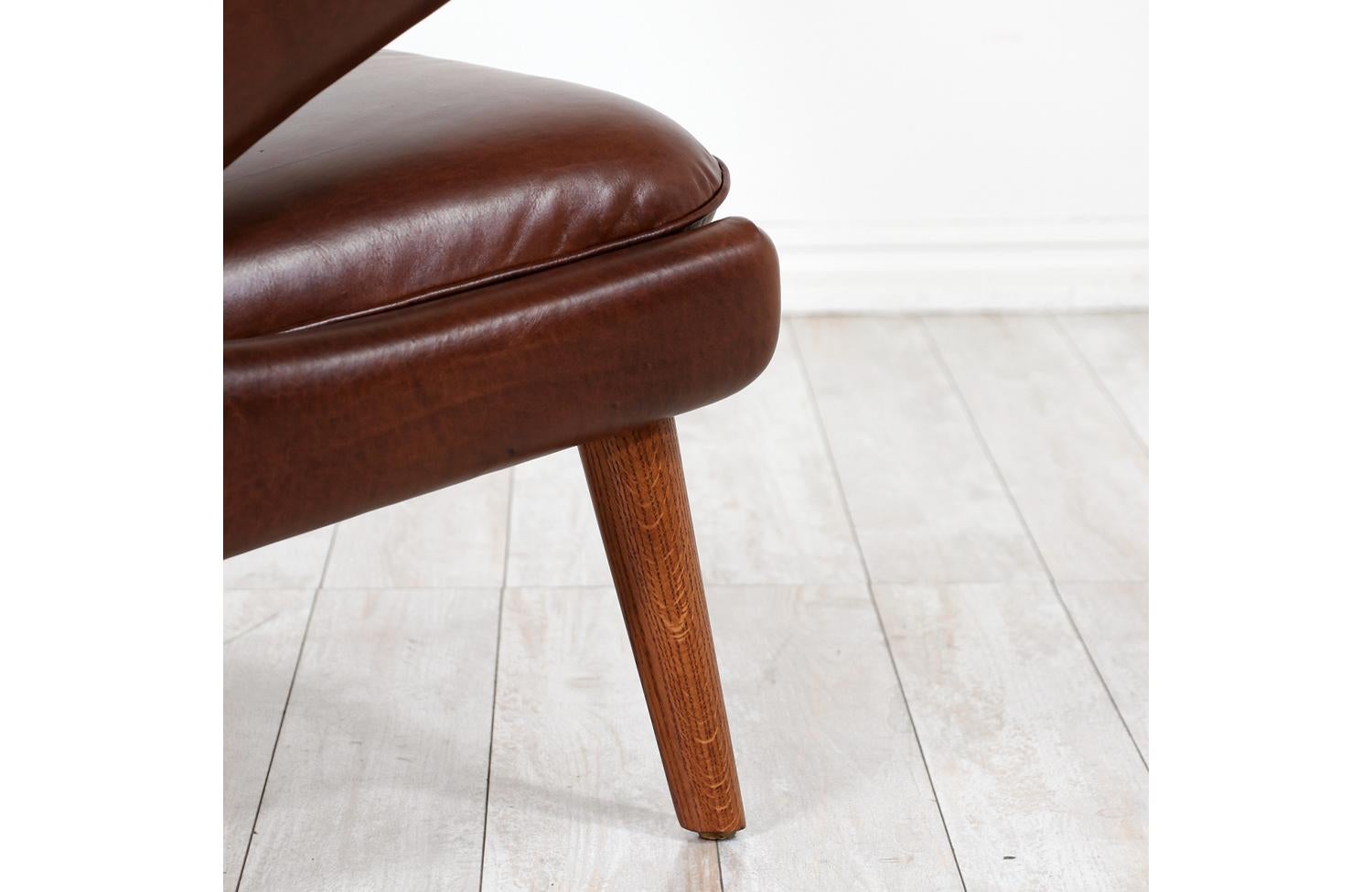 Hans J. Wegner Cognac Leather “Papa Bear” Chair for A.P. Stolen 8