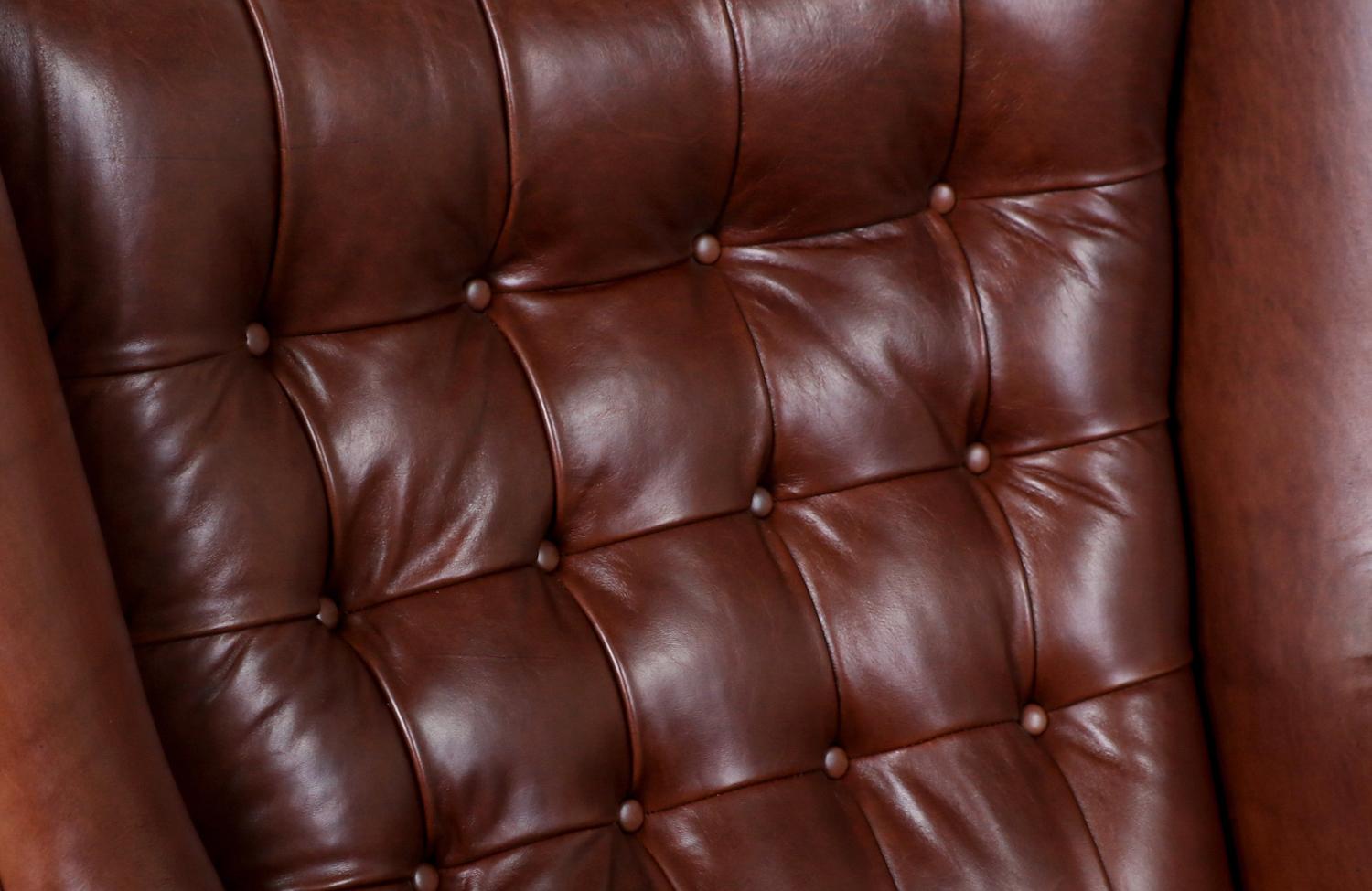 Hans J. Wegner Cognac Leather “Papa Bear” Chair for A.P. Stolen 9