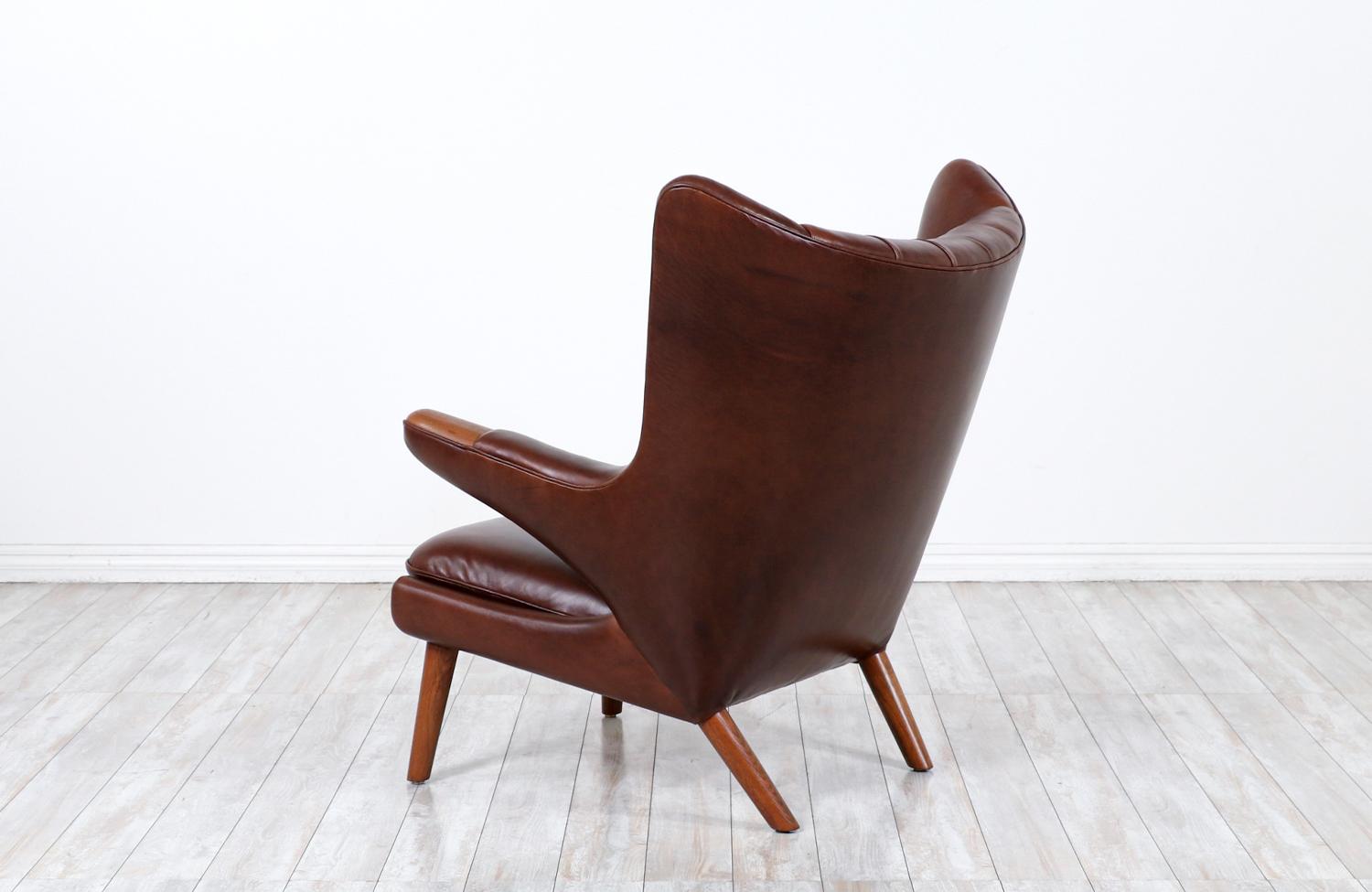 Mid-20th Century Hans J. Wegner Cognac Leather “Papa Bear” Chair for A.P. Stolen