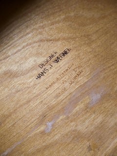 Hans J. Wegner Cow Horn Chair, Wood & Leather, 1950s, Denmark