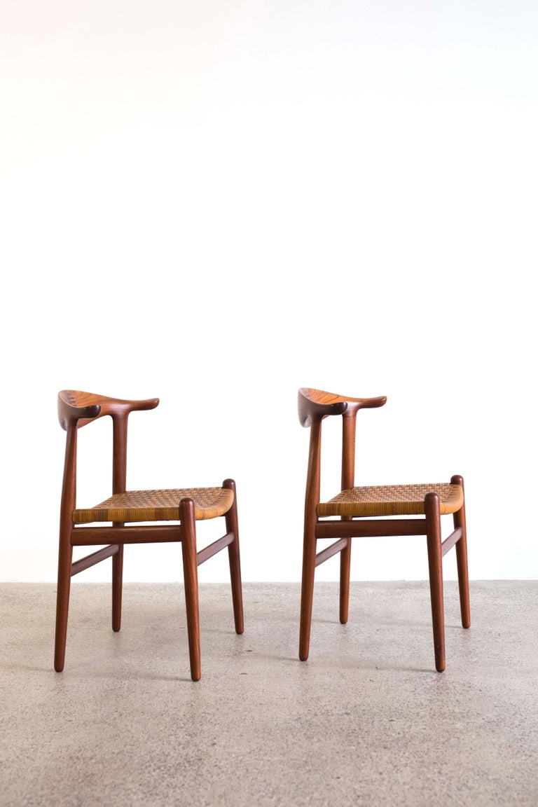 Hans J. Wegner Cow Horn Chairs for Johannes Hansen For Sale at 1stdibs