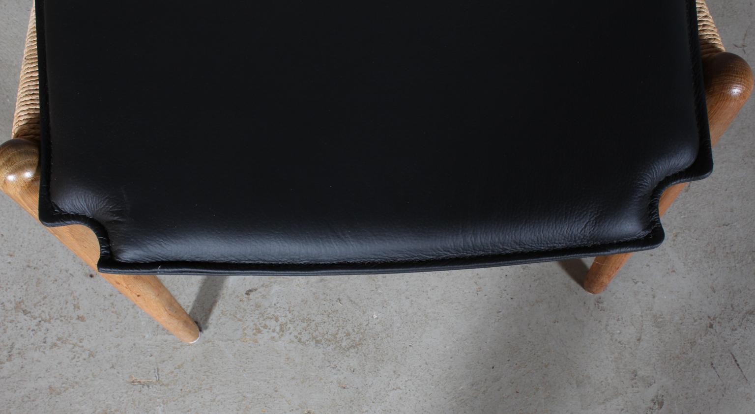 Leather Hans J. Wegner Cushion for Wishbone Chair CH24 For Sale