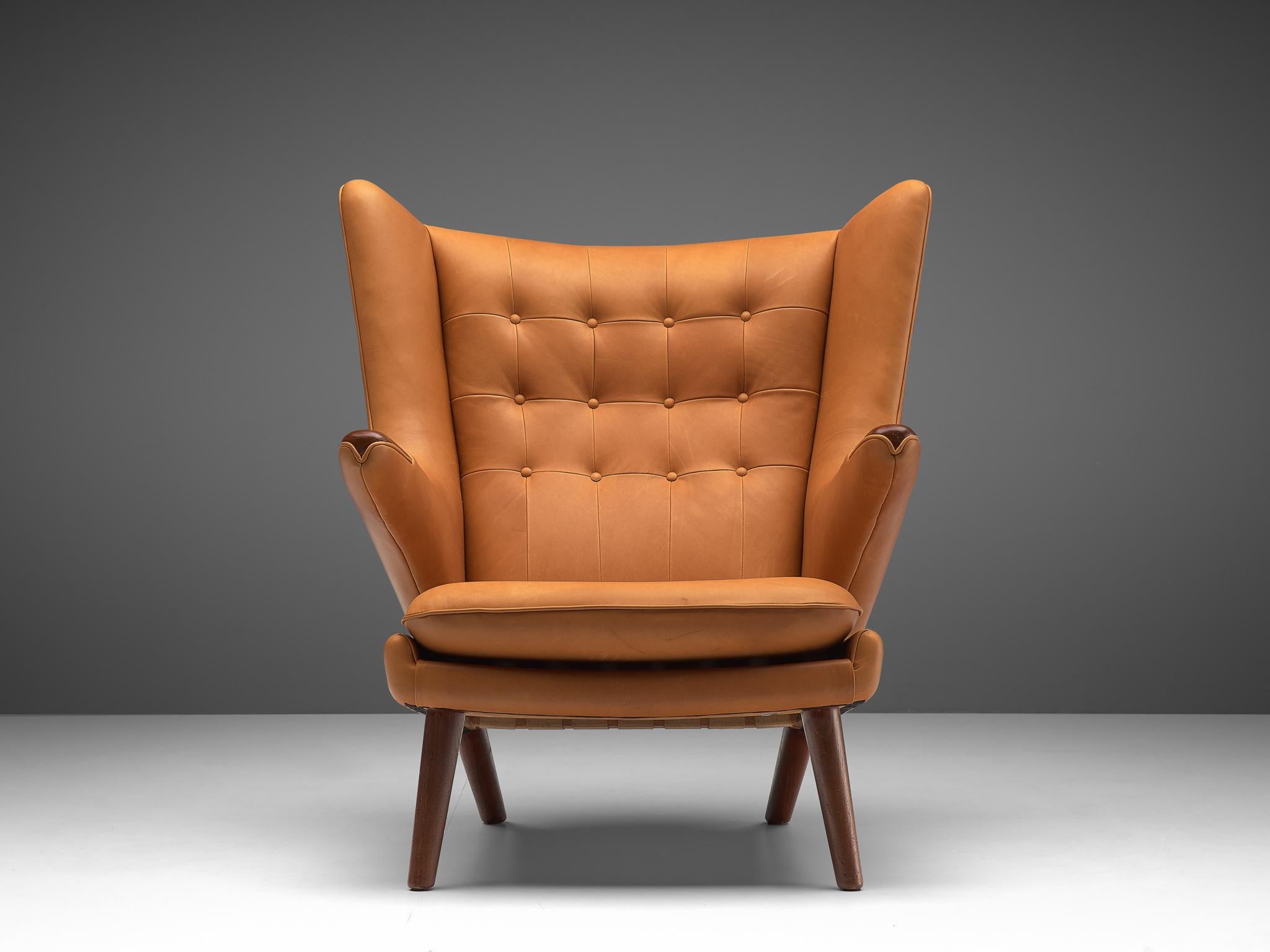 Scandinavian Modern Hans J. Wegner Customized 'Papa Bear' Chair