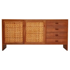 Hans J. Wegner Danish Modern Cabinet in Teak and Rattan Cane "System RY", 1960s