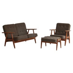 Hans J. Wegner Danish Modern "GE-240" Living Room Suite in Oak for GETAMA 1955