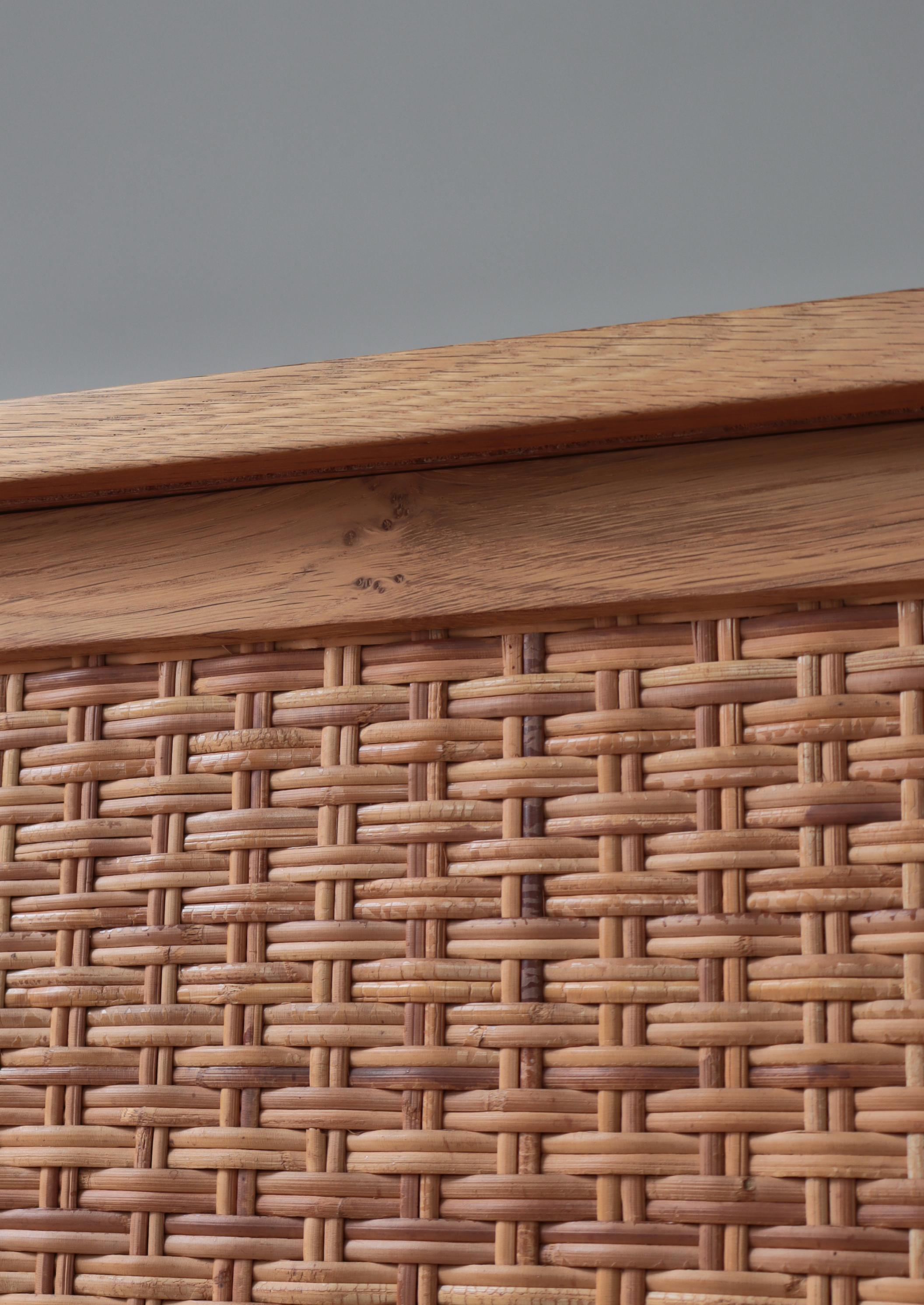 Hans J. Wegner Danish Modern Sideboard in Oak and Rattan Model 