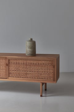 Hans J. Wegner Danish Modern Sideboard in Oak and Rattan Model "Ry26", 1960s