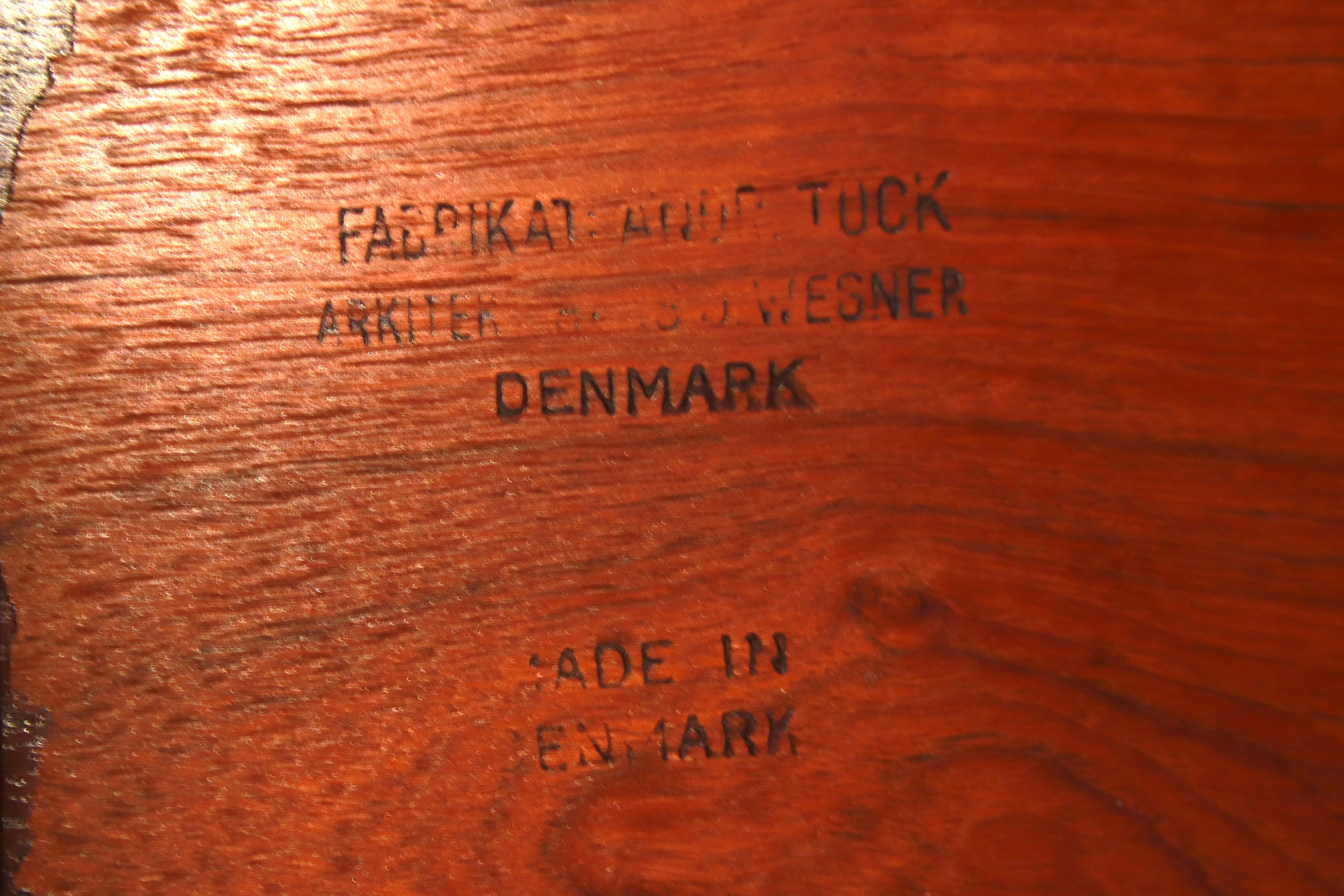Hans J. Wegner Danish Modern Table de salle à manger en teck à feuilles tombantes, récemment repeinte en vente 9