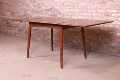 Hans J. Wegner Danish Modern Teak Drop-Leaf Dining Table, Newly Refinished