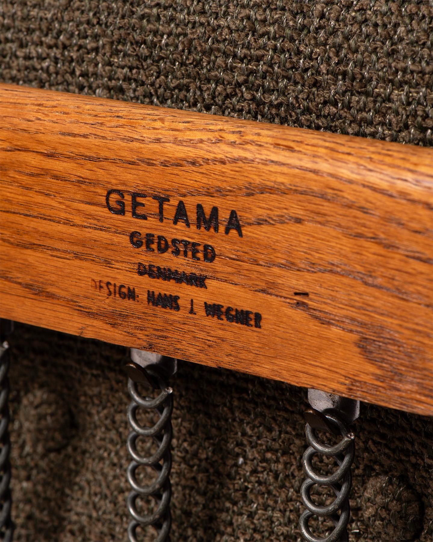 Hans J. Wegner Chaise cigares en chêne et teck danois années 1950 en vente 1