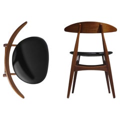 Hans J. Wegner Sillas de comedor danesas de teca CH 33 para Carl Hansen