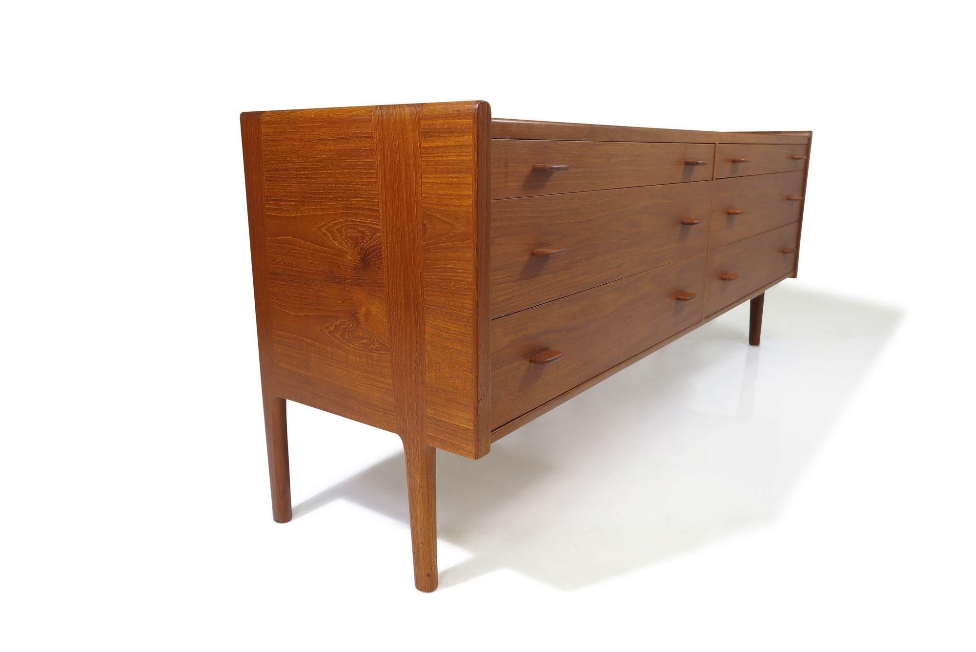 Hans J Wegner Danish Teak Mid-century Dresser For Sale 1