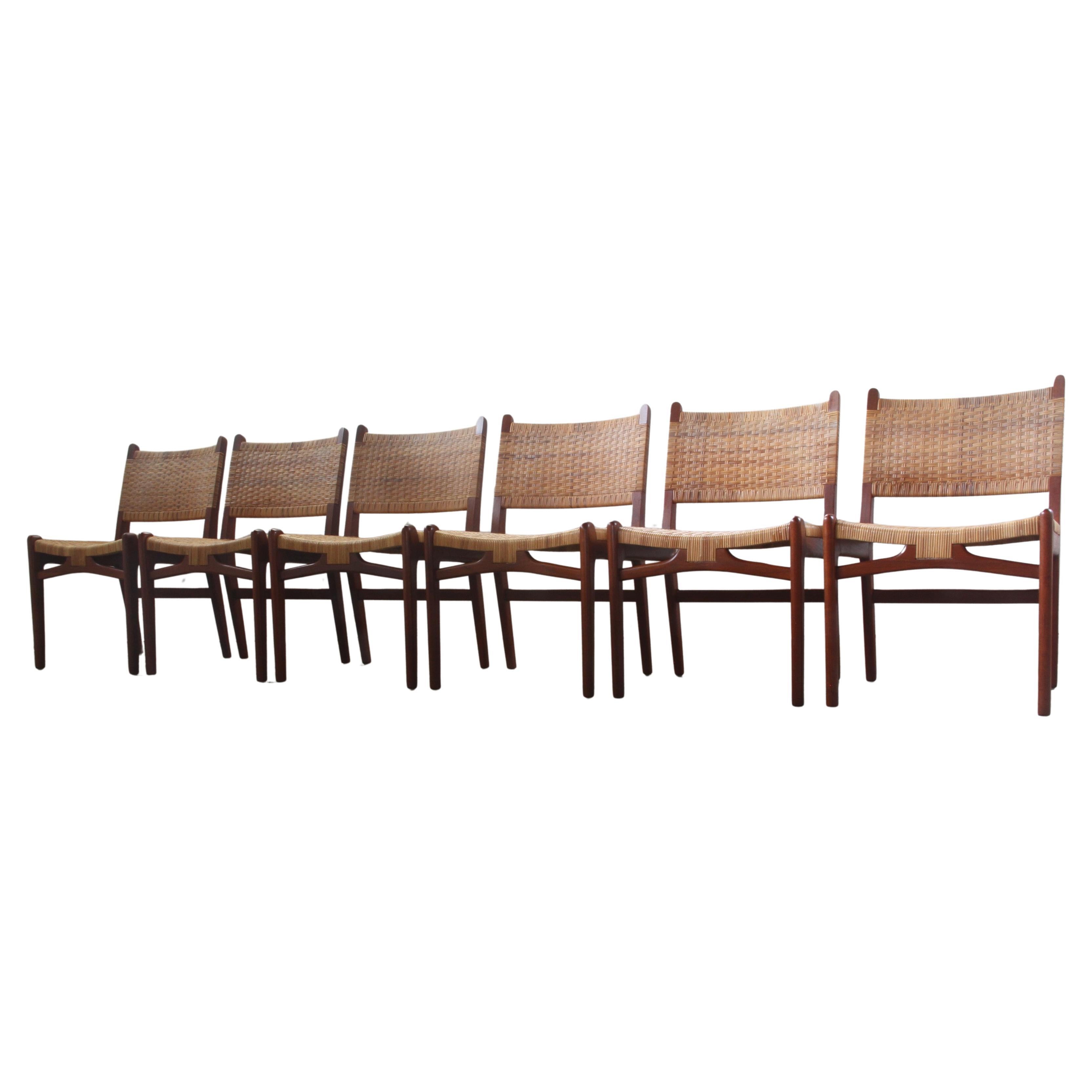 Sedie da pranzo Hans J. Wegner in teak modello CH-31 di Carl Hansen & Søn
