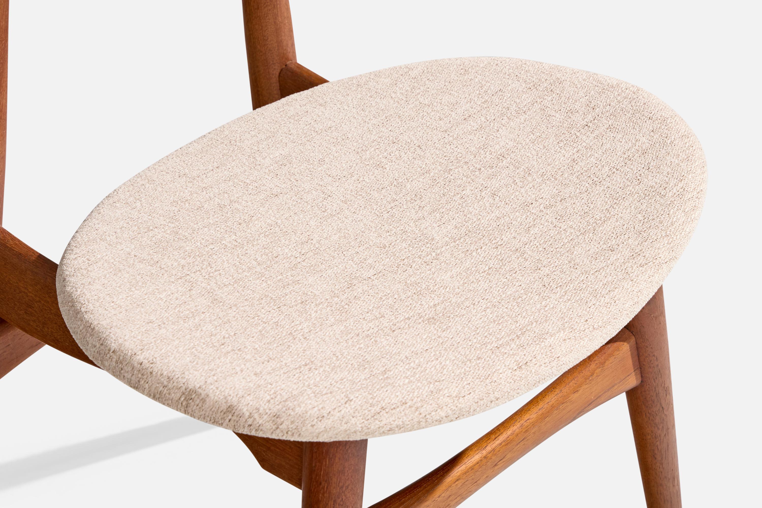 Hans J. Wegner, Esszimmerstühle, Eiche, Teak, Stoff, Dänemark, 1960er Jahre im Angebot 8