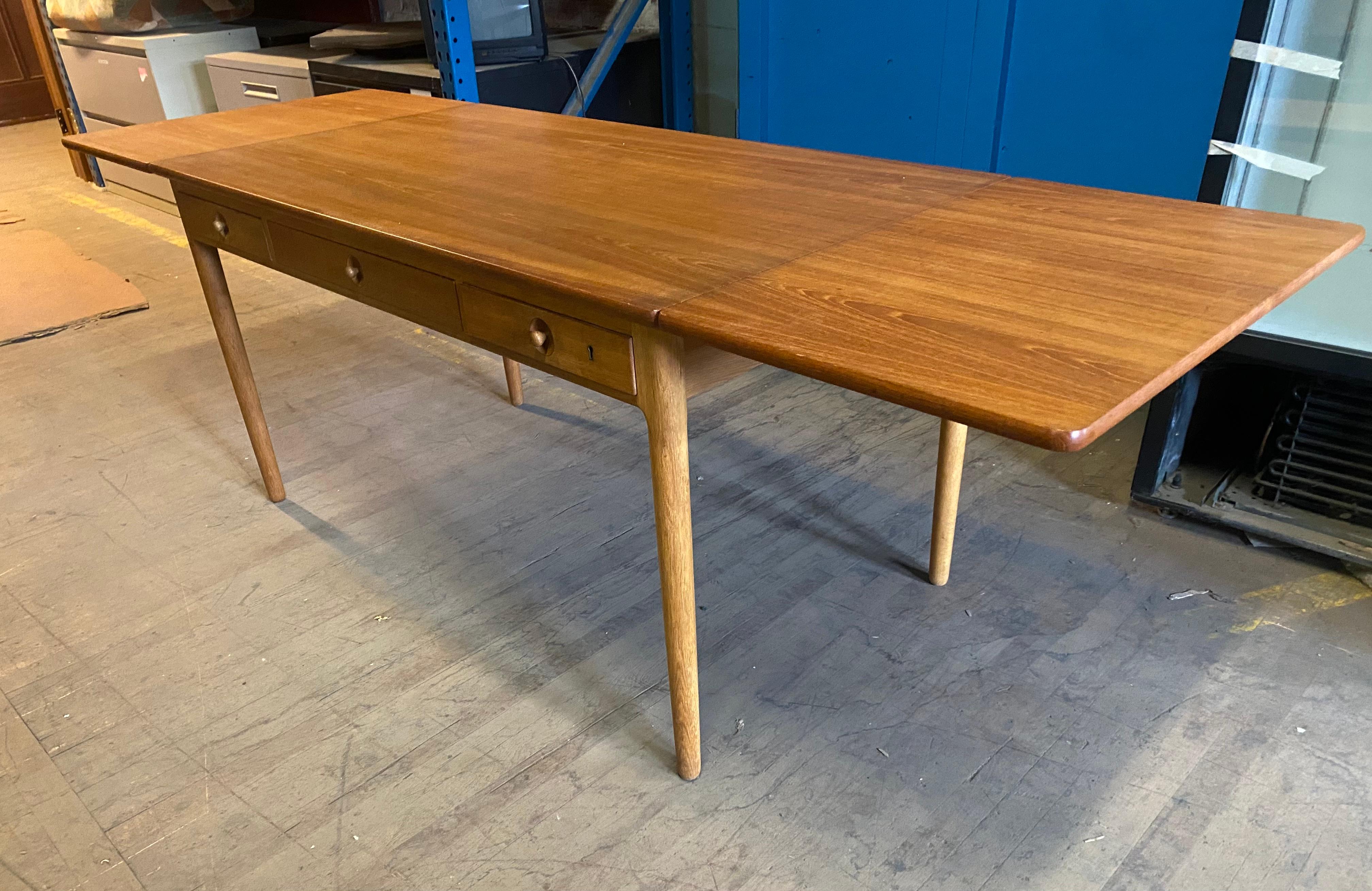 Hans J. Wegner Drop Leaf Desk or Table Model 