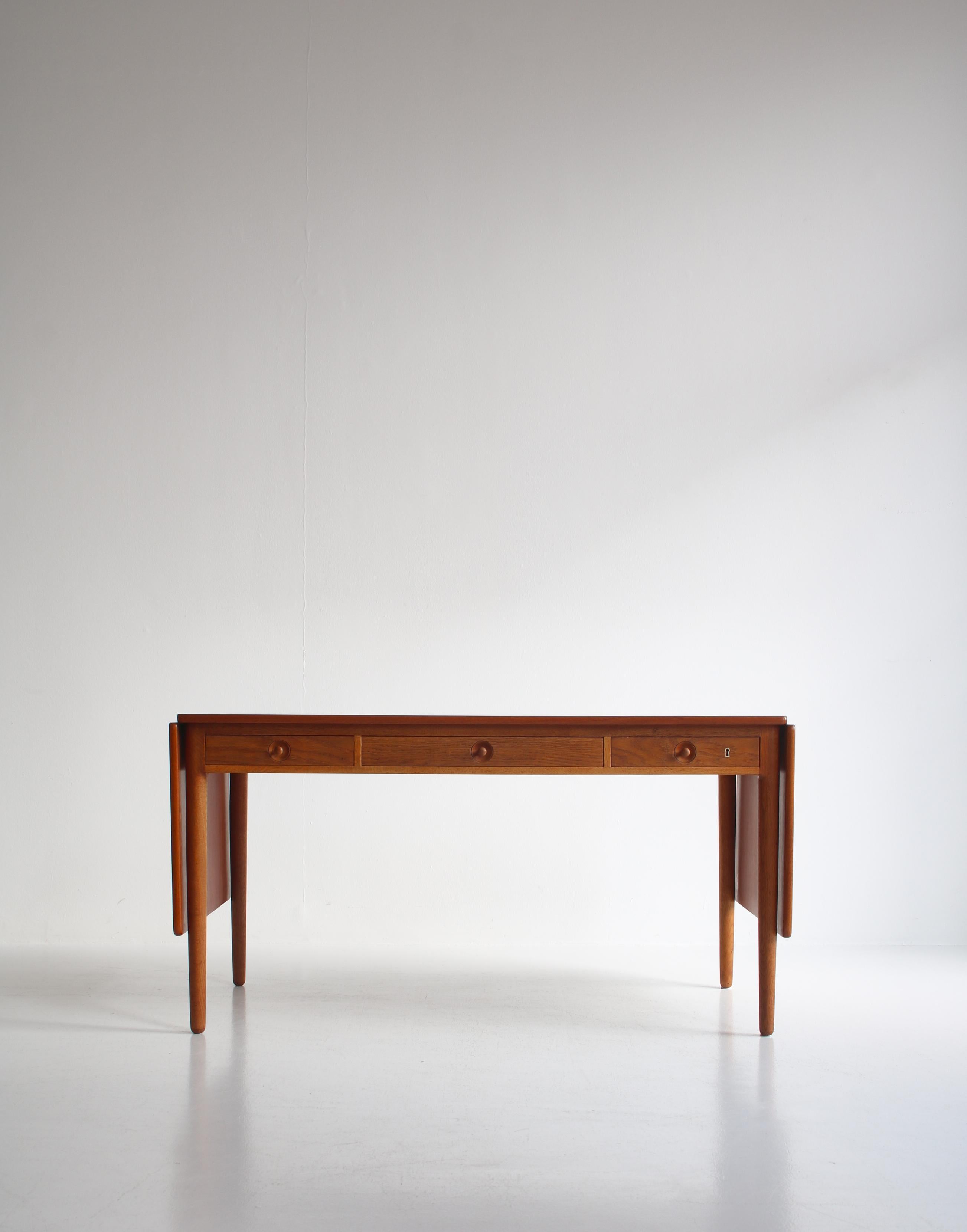 Scandinavian Modern Hans J. Wegner Drop Leaf Desk or Table Model 