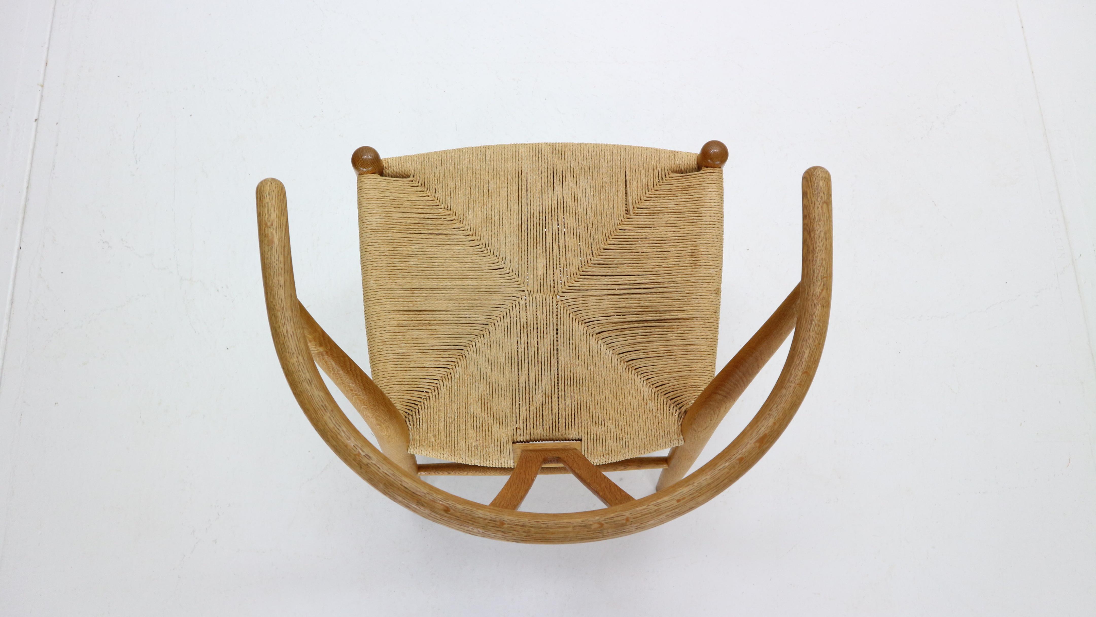 Mid-20th Century Hans J. Wegner Early Edition Set of 8 Oak Wishbone CH24 Chairs, 1950, Denmark