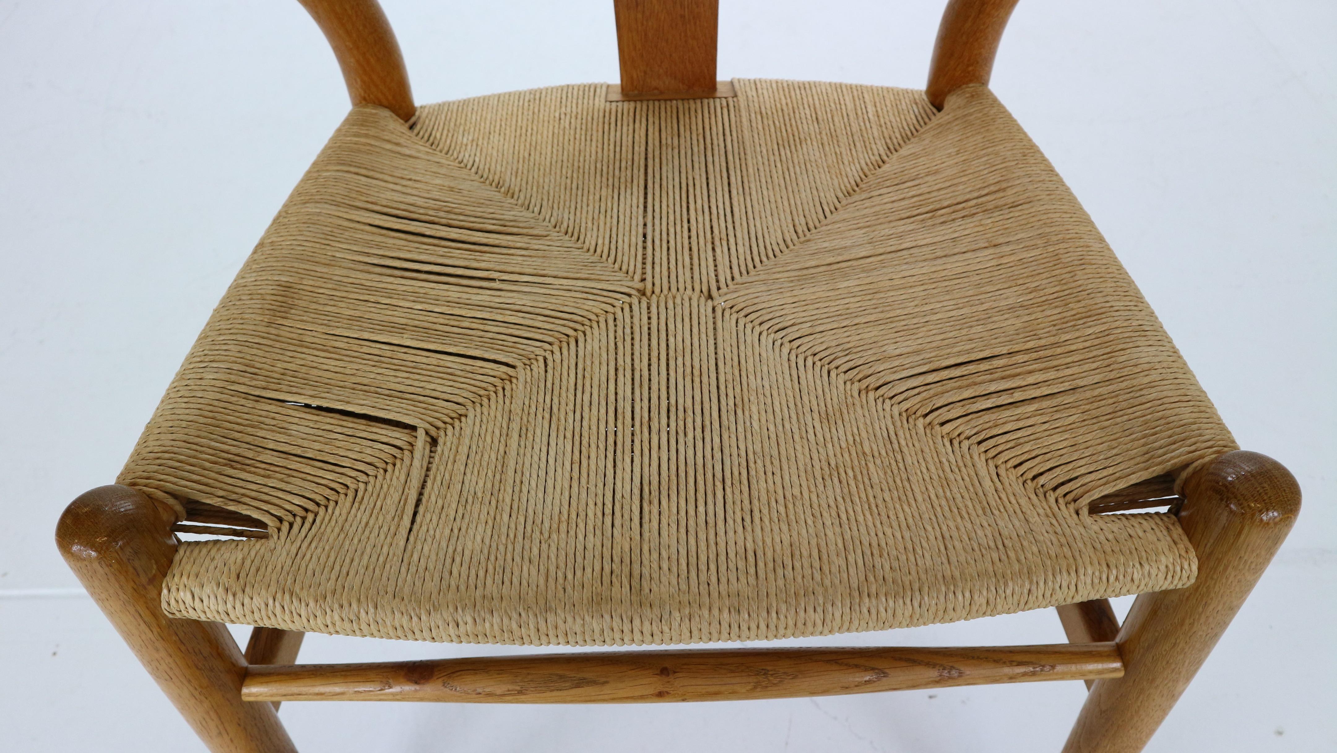 Hans J. Wegner Early Edition Set of 8 Oak Wishbone CH24 Chairs, 1950, Denmark 2