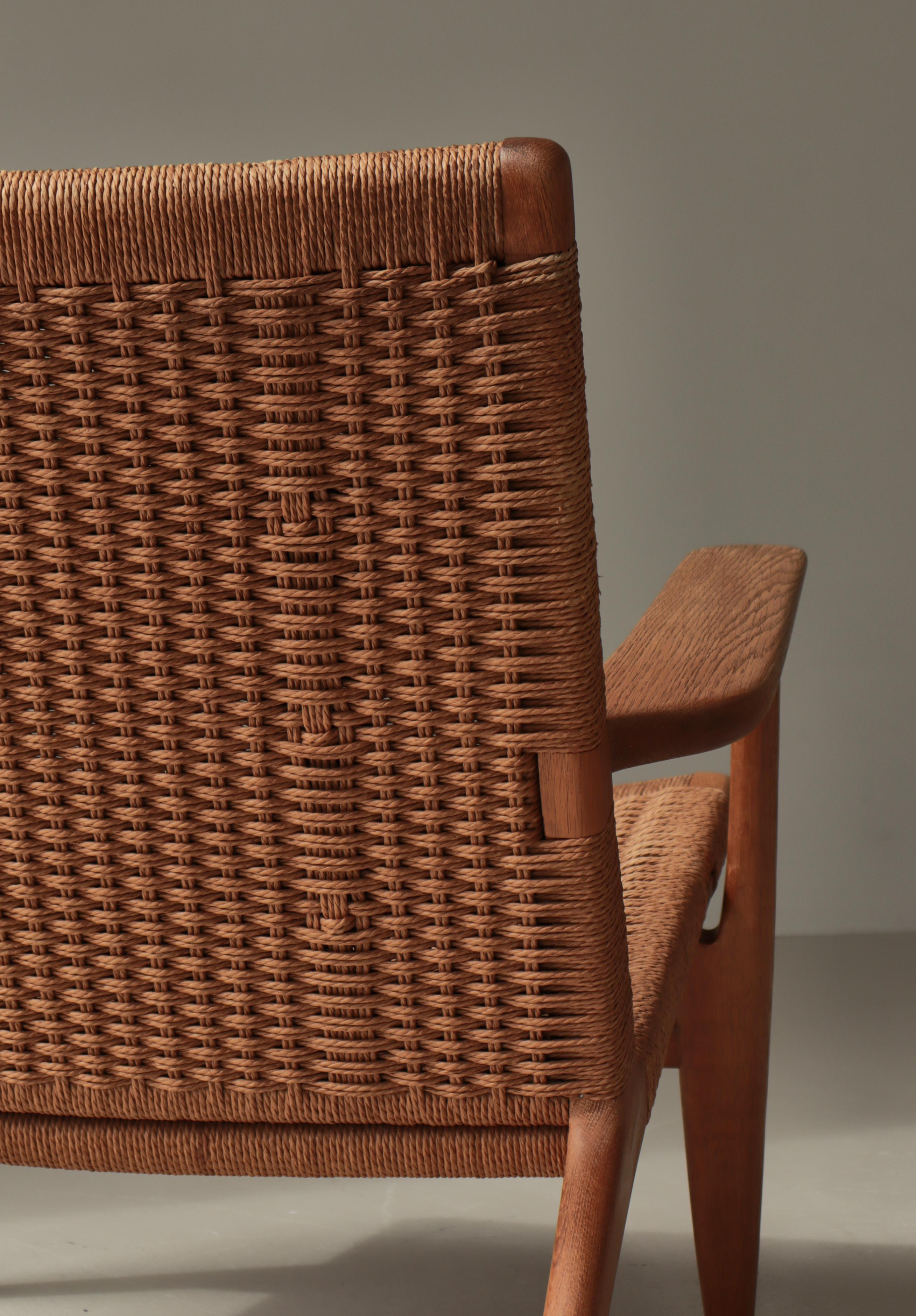 Hans J. Wegner Early Production Lounge Chair Modell CH25, Dänemark, 1950er Jahre im Angebot 3