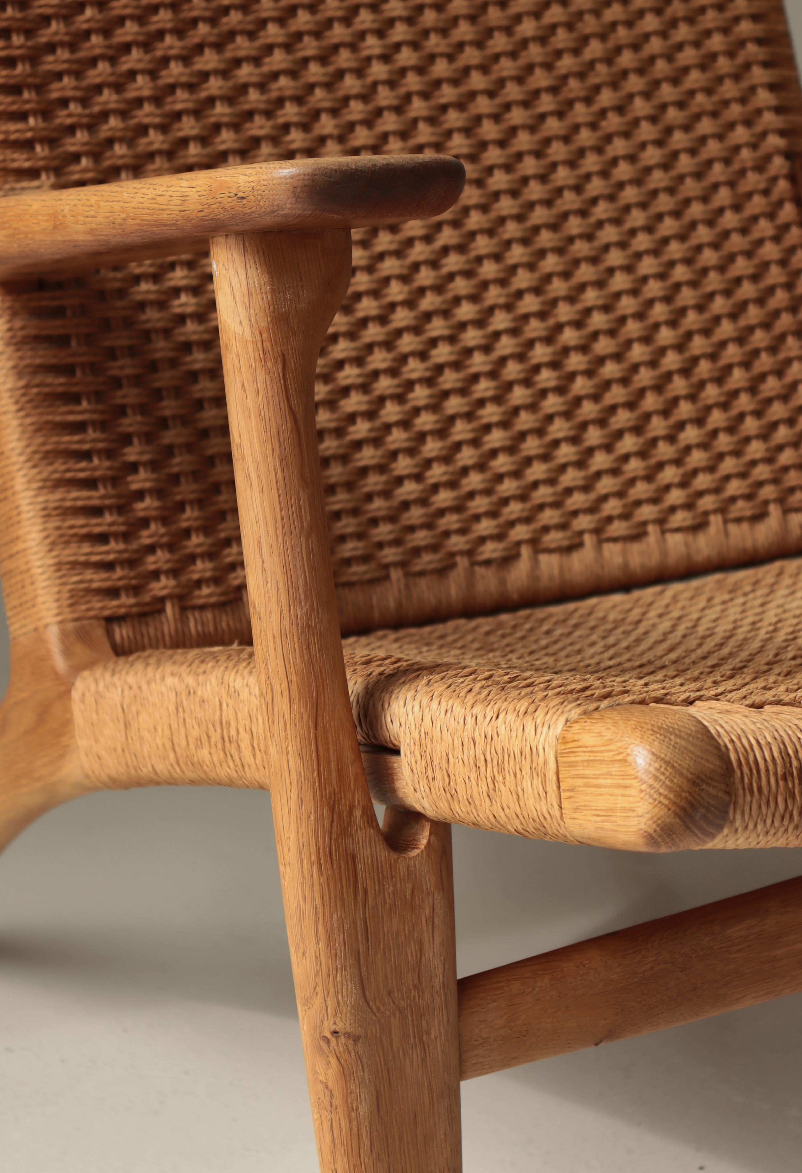 Hans J. Wegner Early Production Lounge Chair Modell CH25, Dänemark, 1950er Jahre im Angebot 5