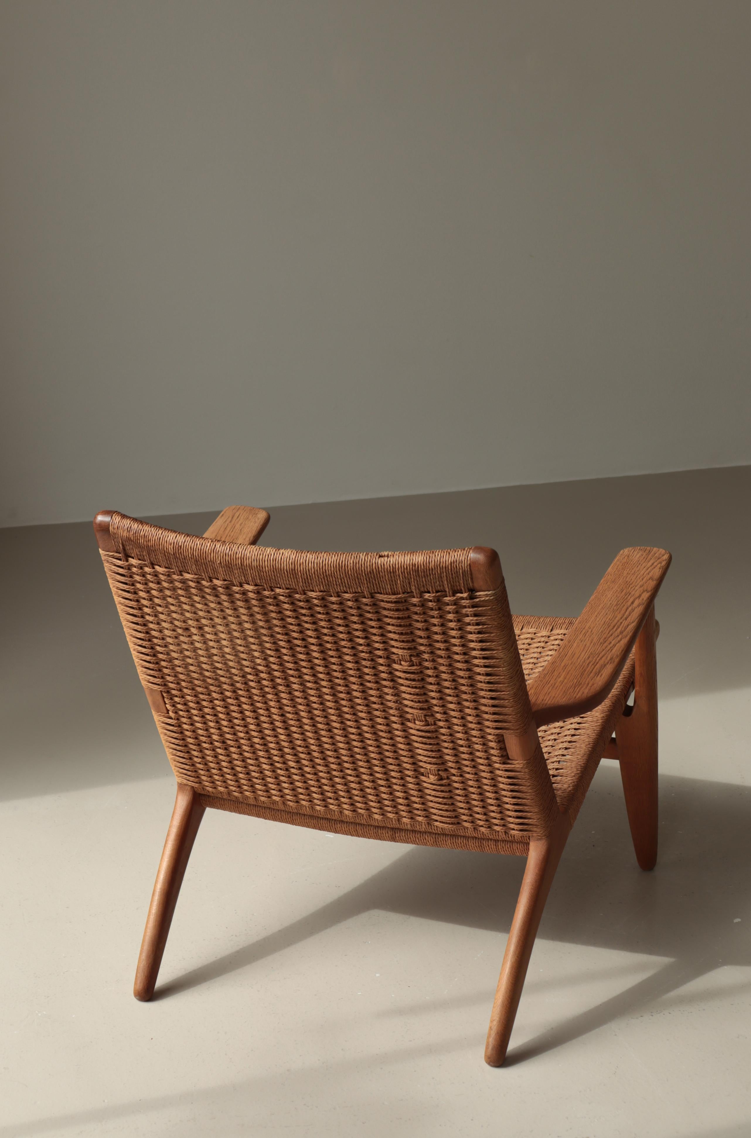 Hans J. Wegner Early Production Lounge Chair Modell CH25, Dänemark, 1950er Jahre im Angebot 1
