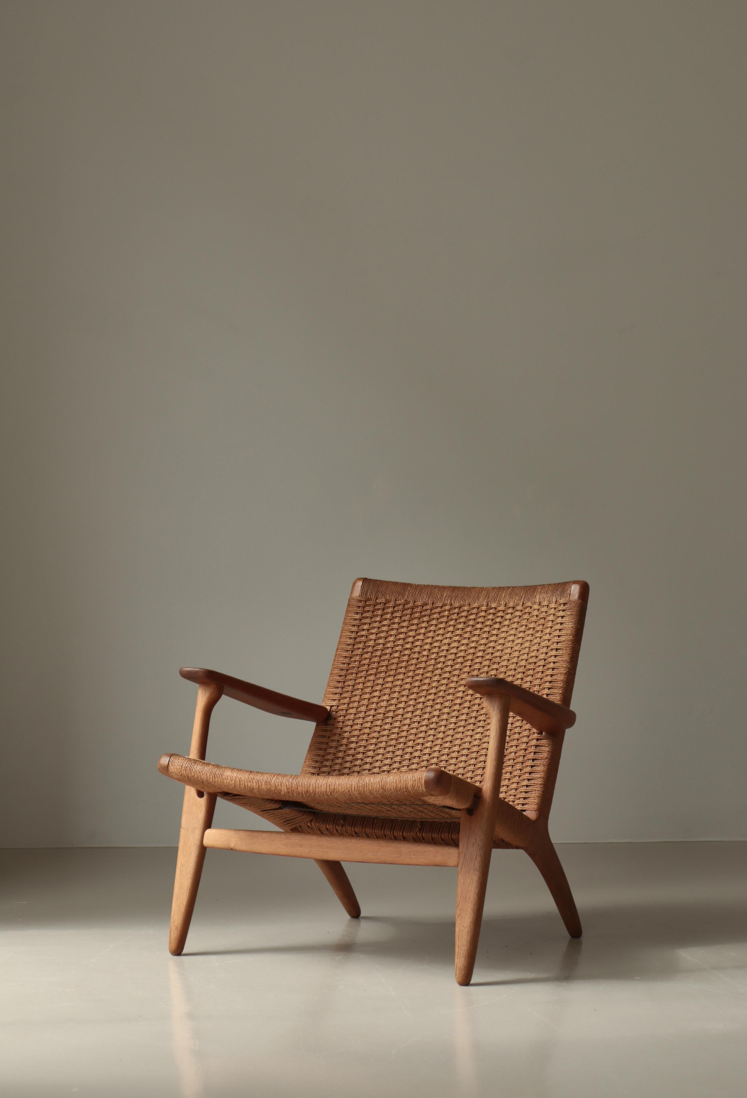 Hans J. Wegner Early Production Lounge Chair Modell CH25, Dänemark, 1950er Jahre im Angebot 2