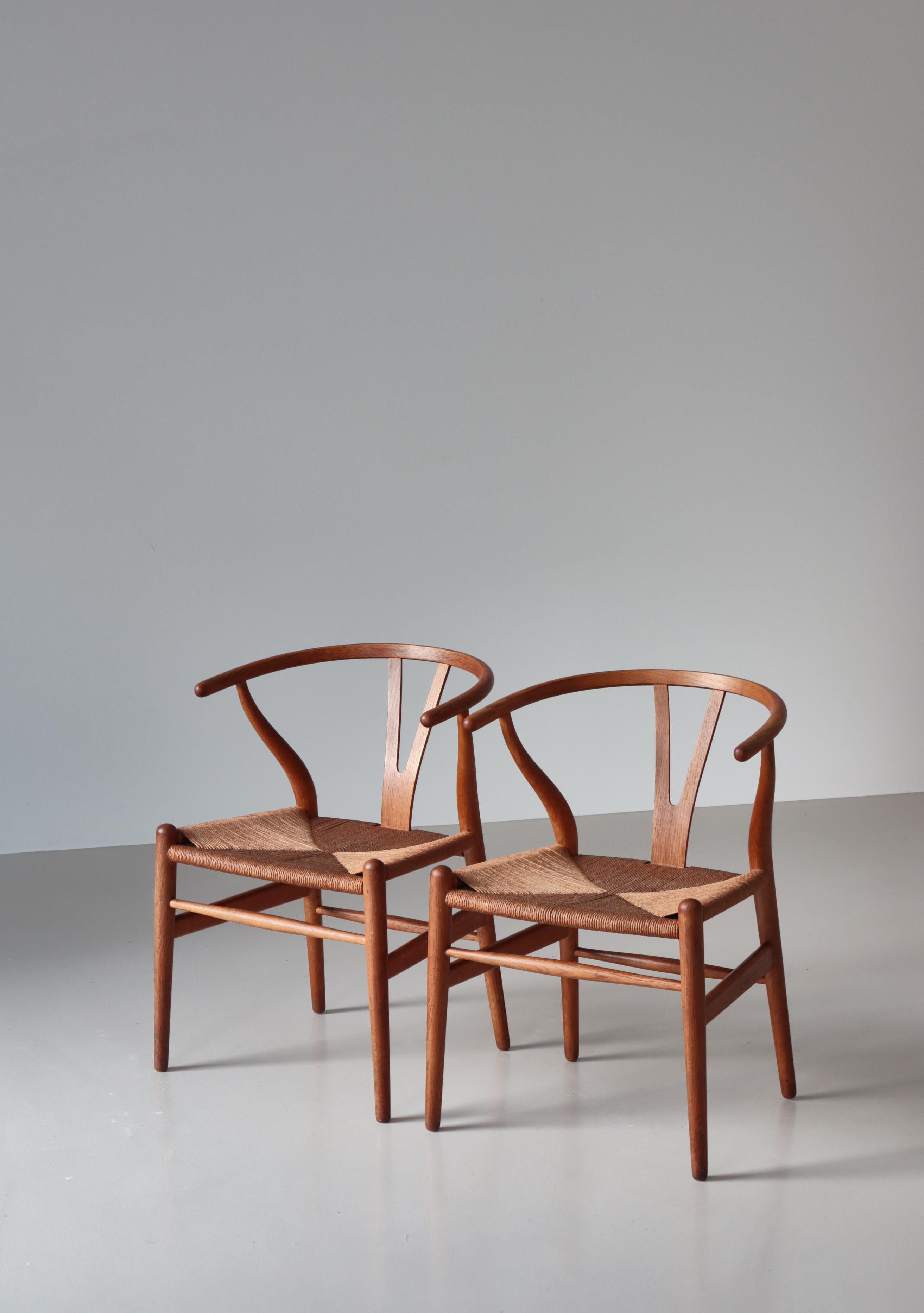 Metà XX secolo Sedia Hans J. Wegner con timbro Carl Hansen & Son CH-24 