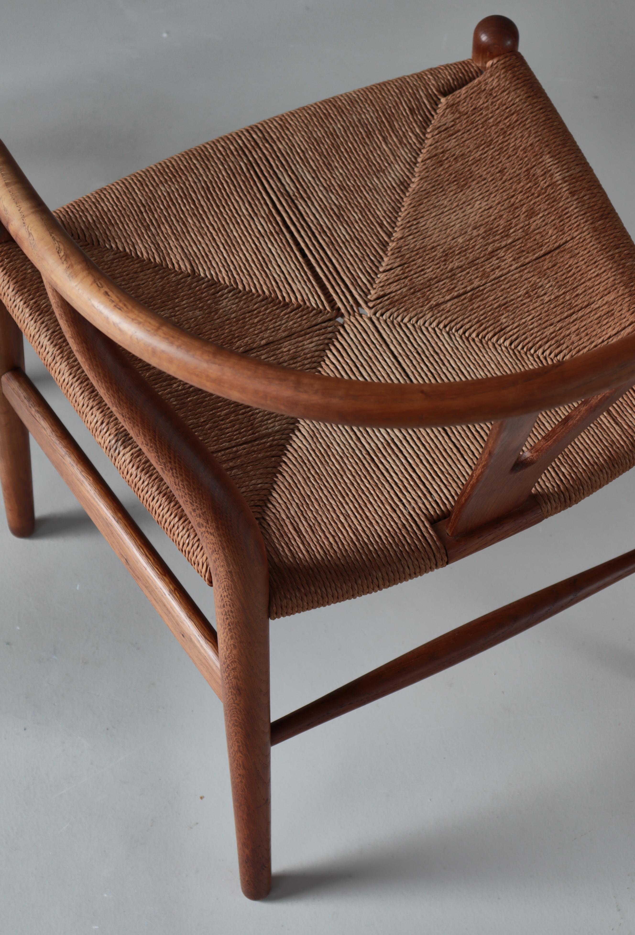 Corda di carta Sedia Hans J. Wegner con timbro Carl Hansen & Son CH-24 