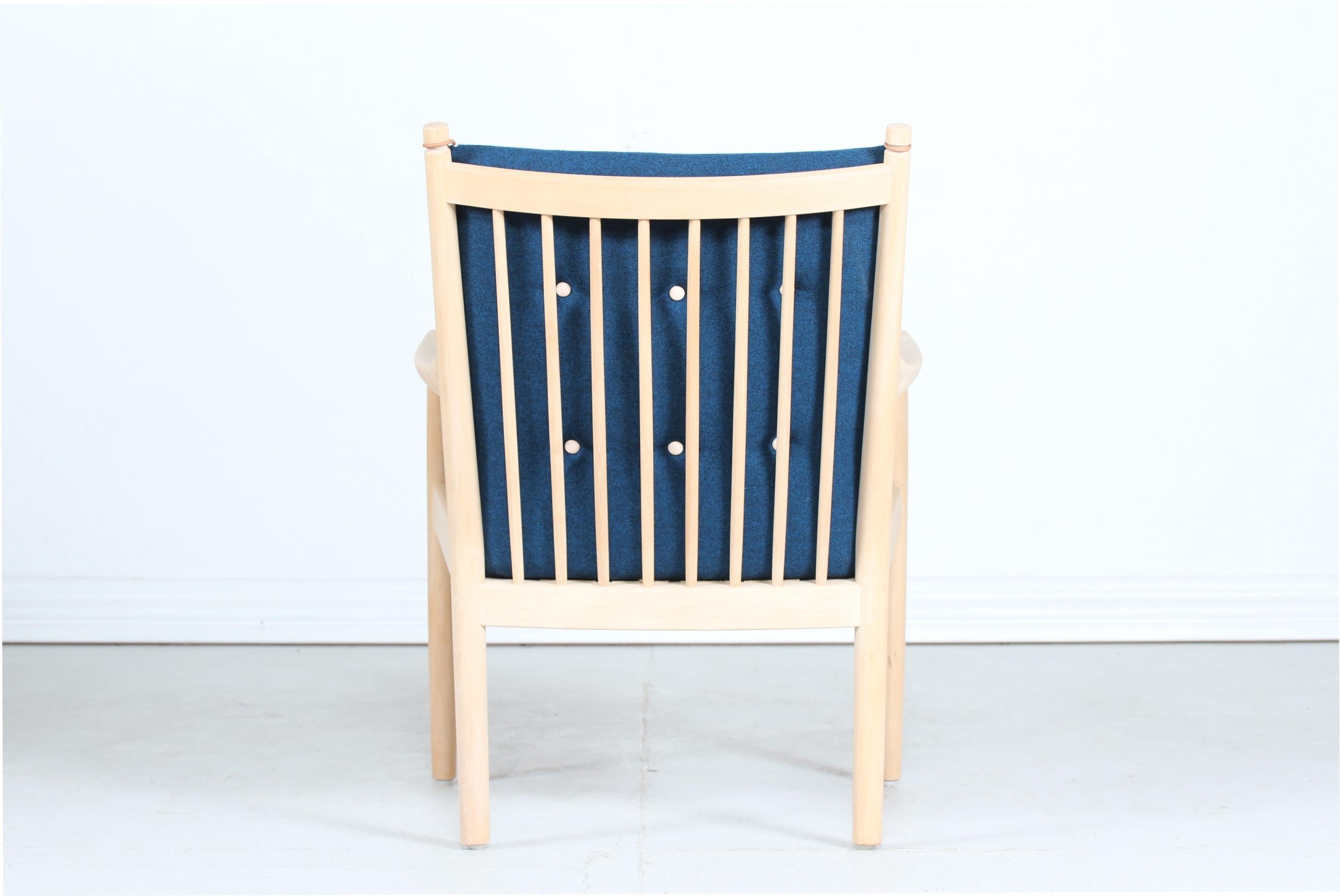 Danish Hans J. Wegner Easy Chair No 1788 of Beech by Fritz Hansen with Kvadrat Fabric