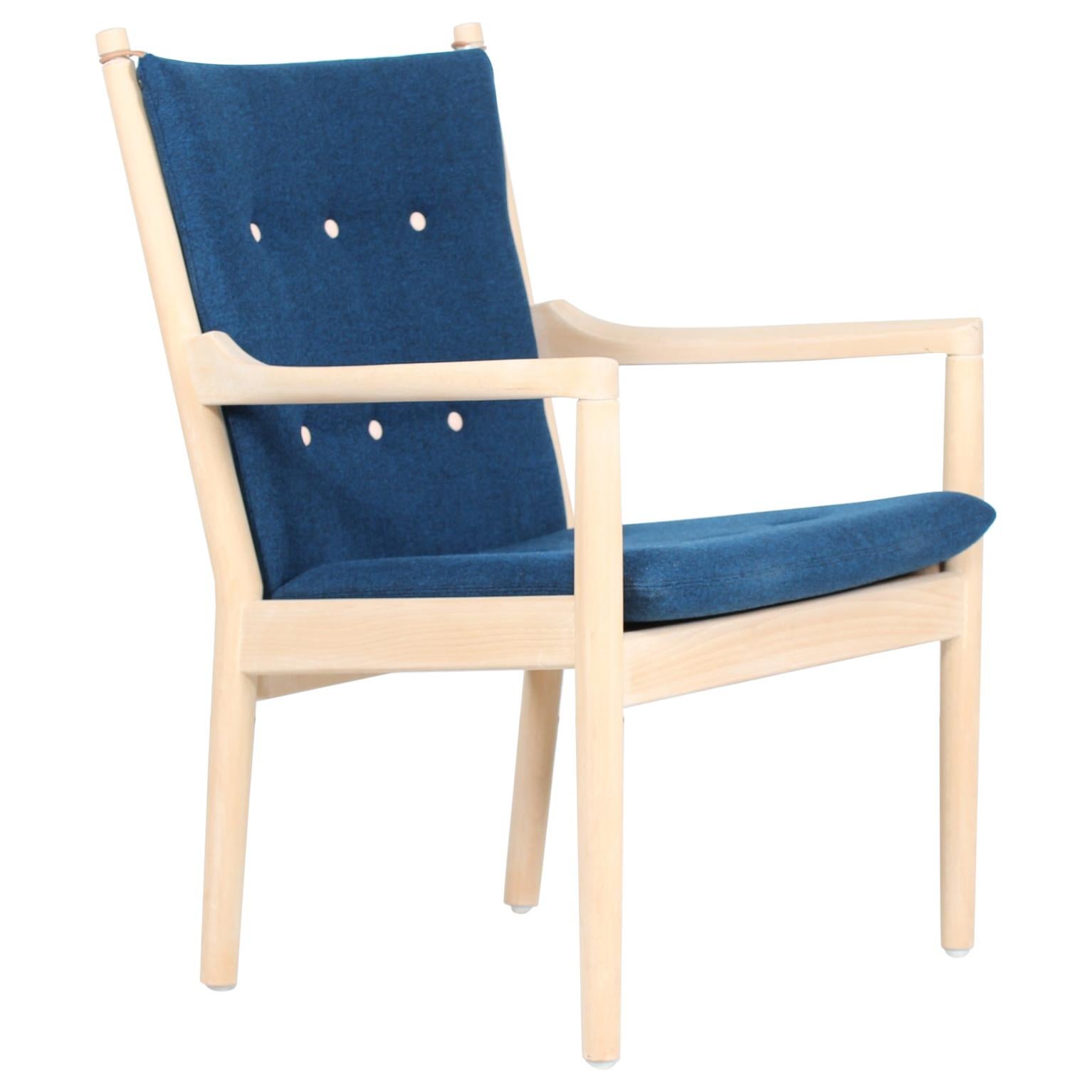 Hans J. Wegner Easy Chair No 1788 of Beech by Fritz Hansen with Kvadrat Fabric