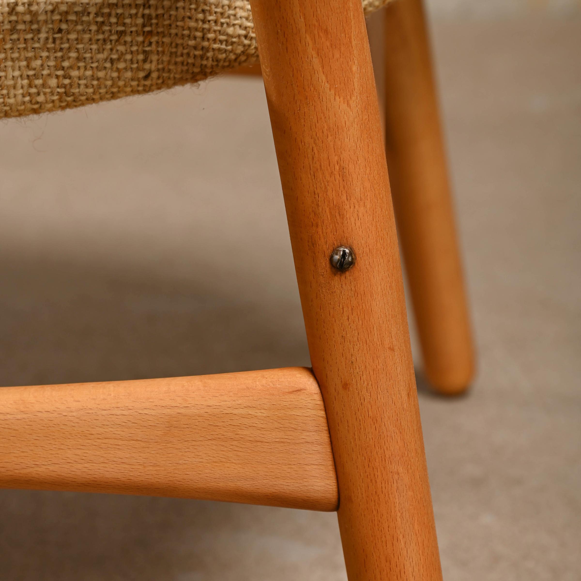 Hans J. Wegner Fh 1936 Shell Chair in Beach and Teak Wood for Fritz Hansen, 1950 9