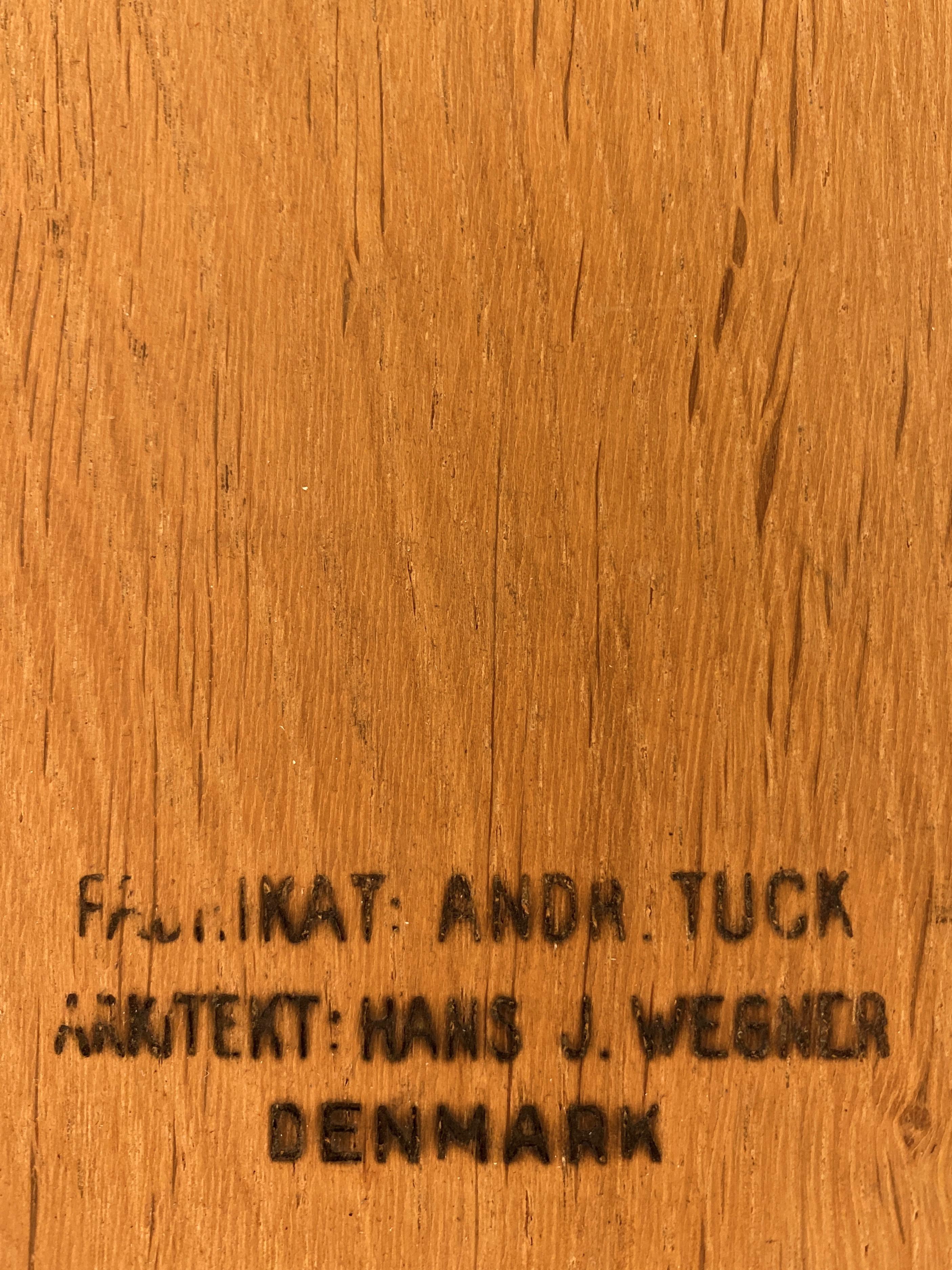Hans J. Wegner for Andreas Tuck AT-303 Cross-Leg Dining Table in Oak, 1955 13