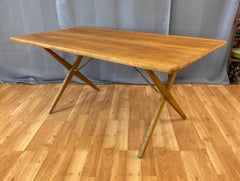 Hans J. Wegner for Andreas Tuck AT-303 Cross-Leg Dining Table in Oak, 1955
