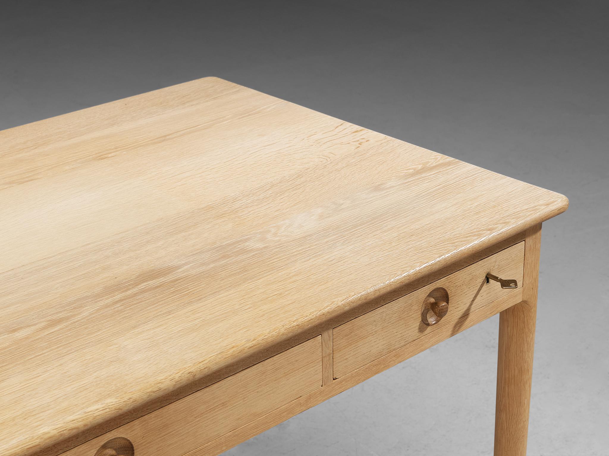 Danish Hans J. Wegner for Andreas Tuck Desk in Solid Oak 