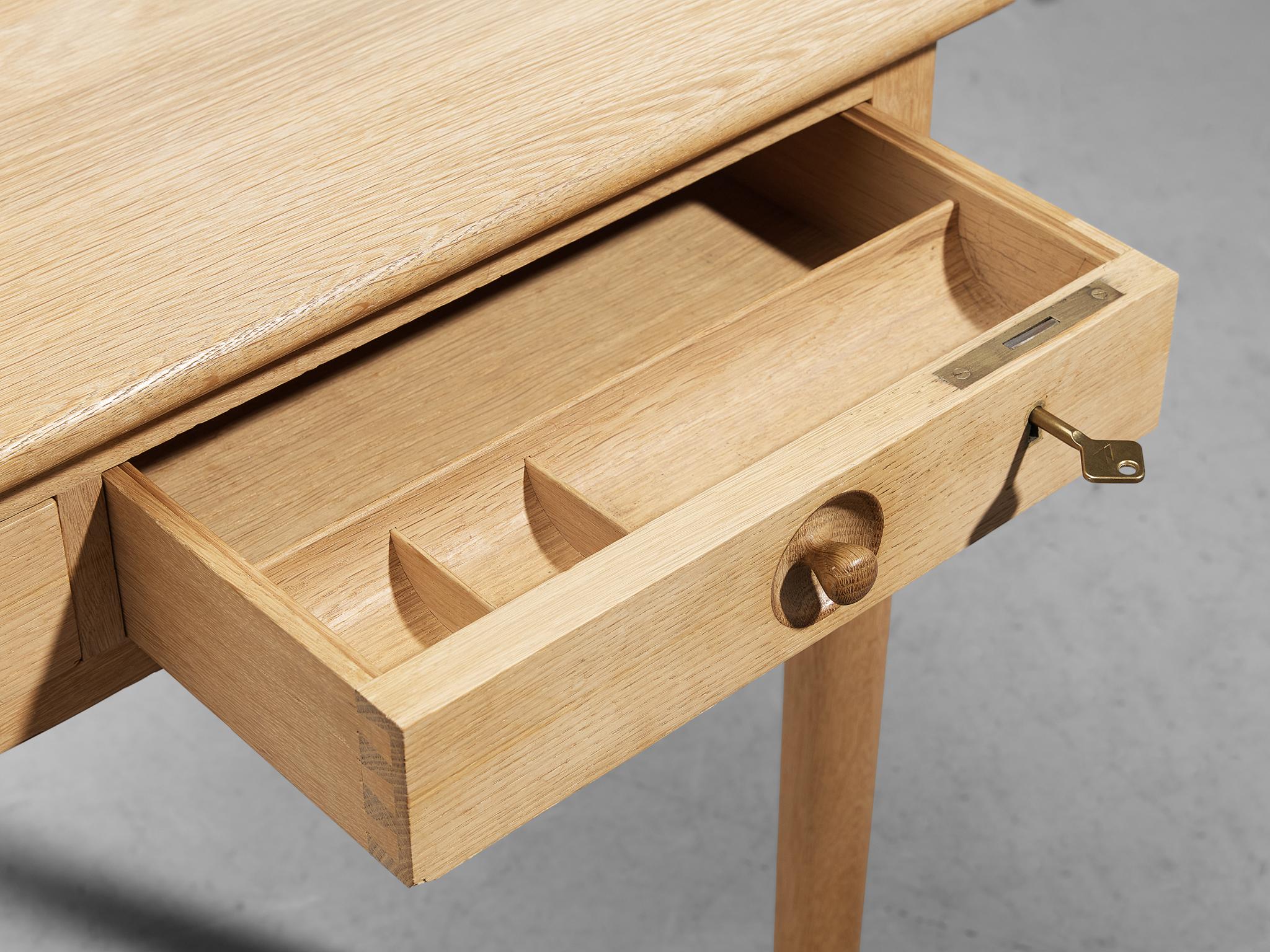 Mid-20th Century Hans J. Wegner for Andreas Tuck Desk in Solid Oak