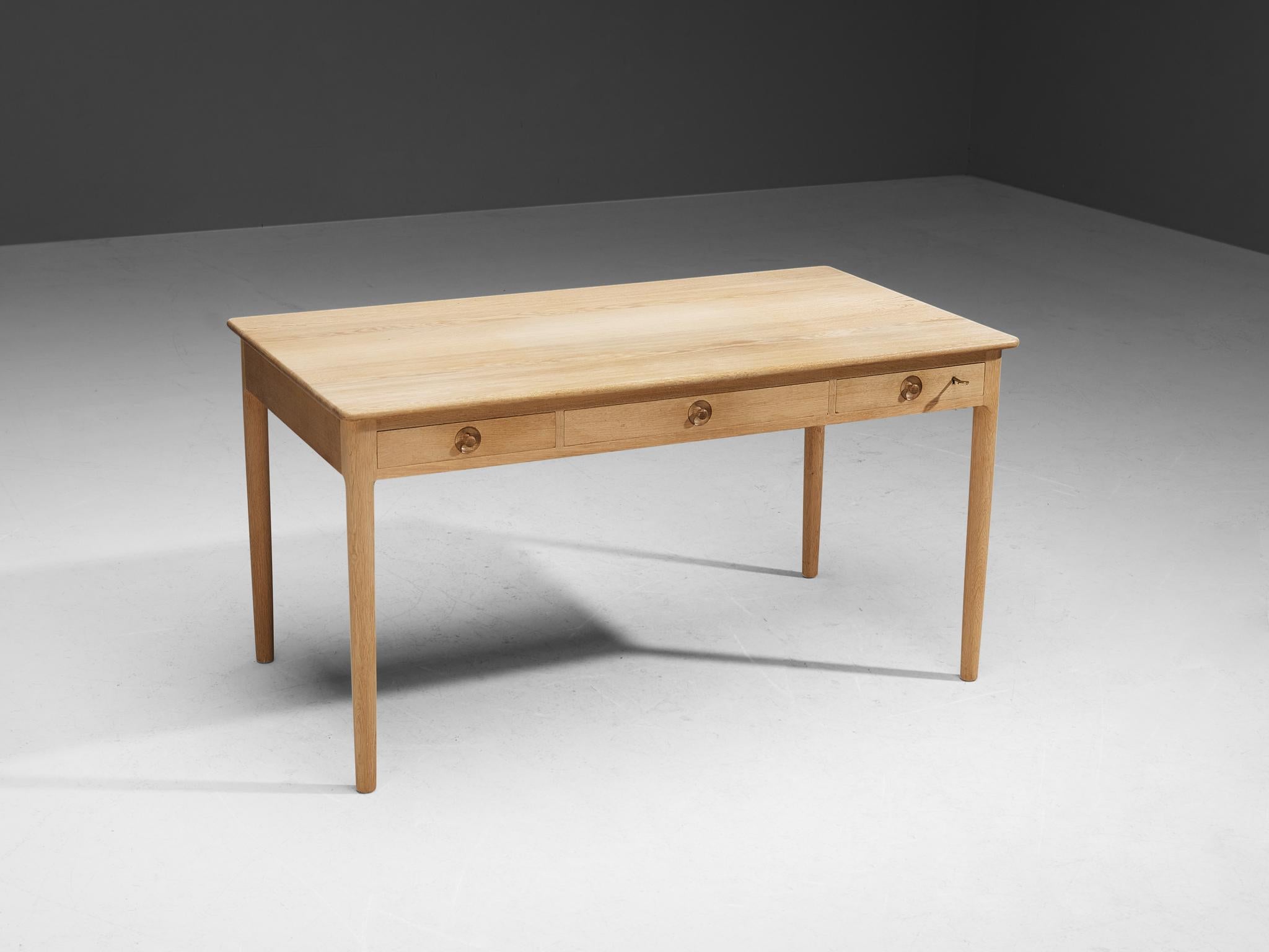 Hans J. Wegner for Andreas Tuck Desk in Solid Oak  1