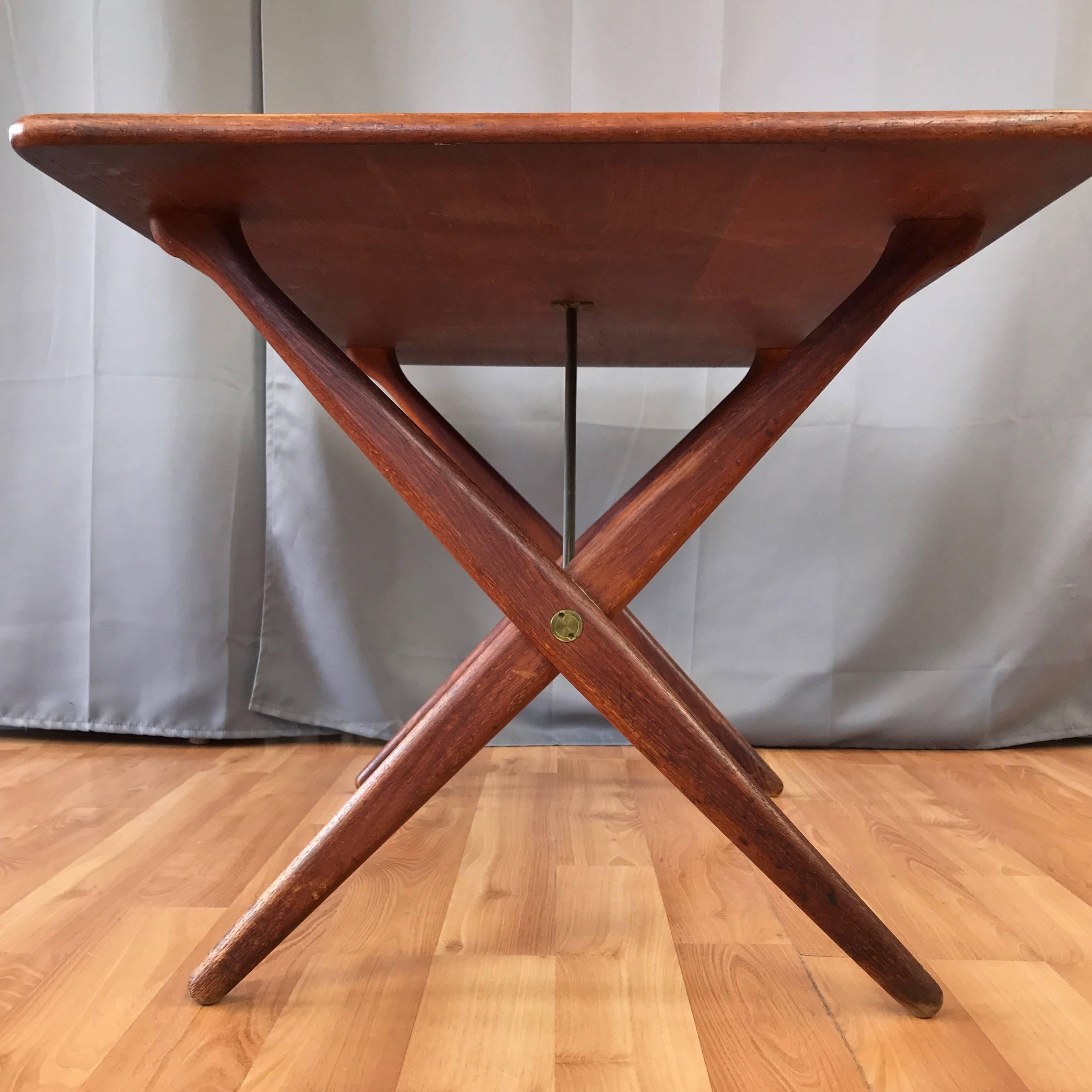 Brass Hans J. Wegner for Andreas Tuck Model AT-308 Teak Coffee Table