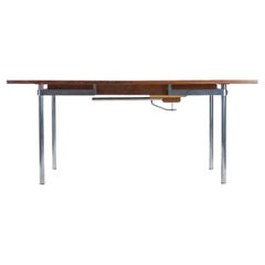 Hans J. Wegner for Andreas Tuck Model AT321 Dining Table in Rosewood and Chrome