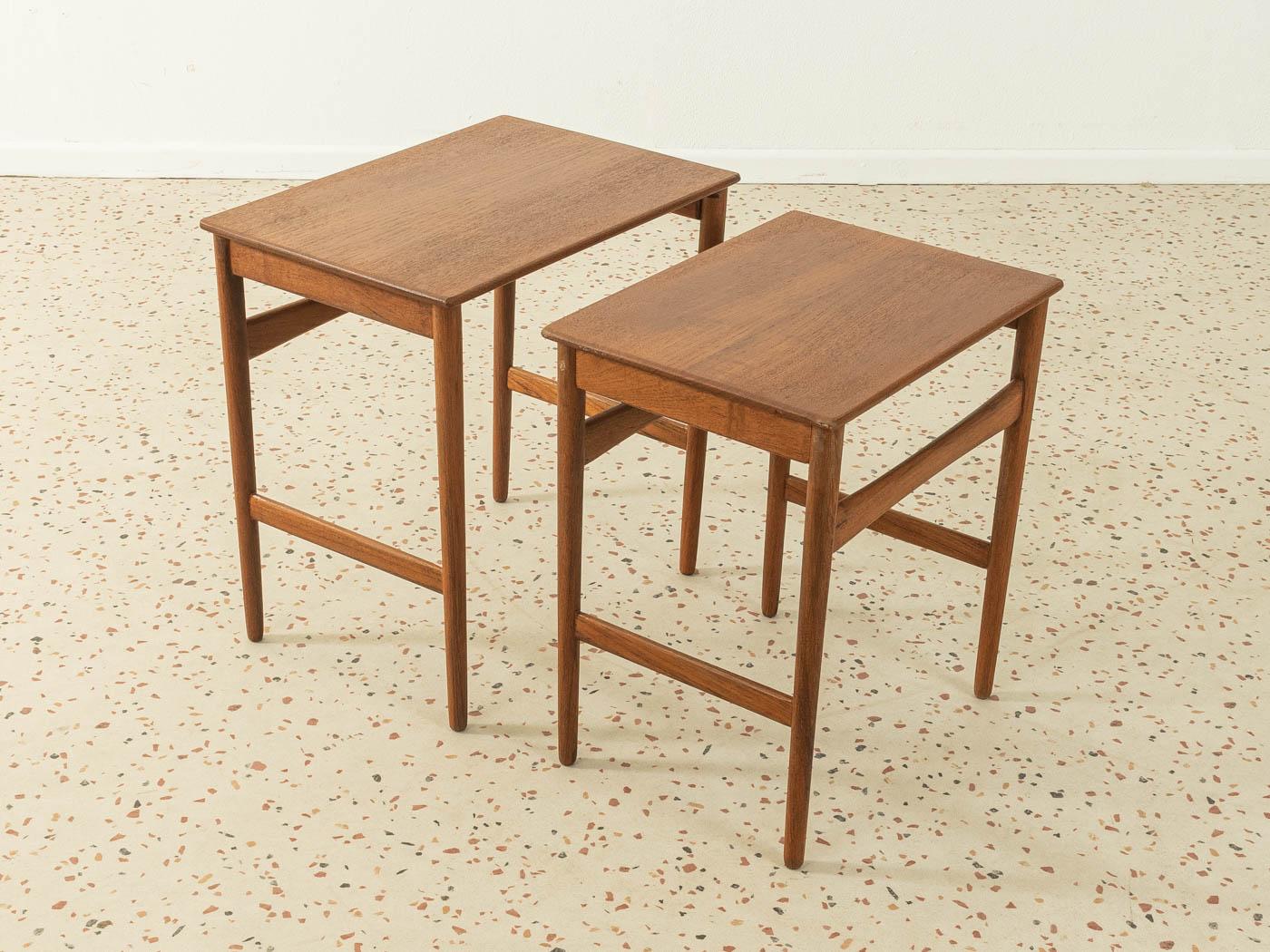 Hans J. Wegner für Andreas Tuck, Stapeltische, 1960er-Jahre, Dänemark (Dänisch)