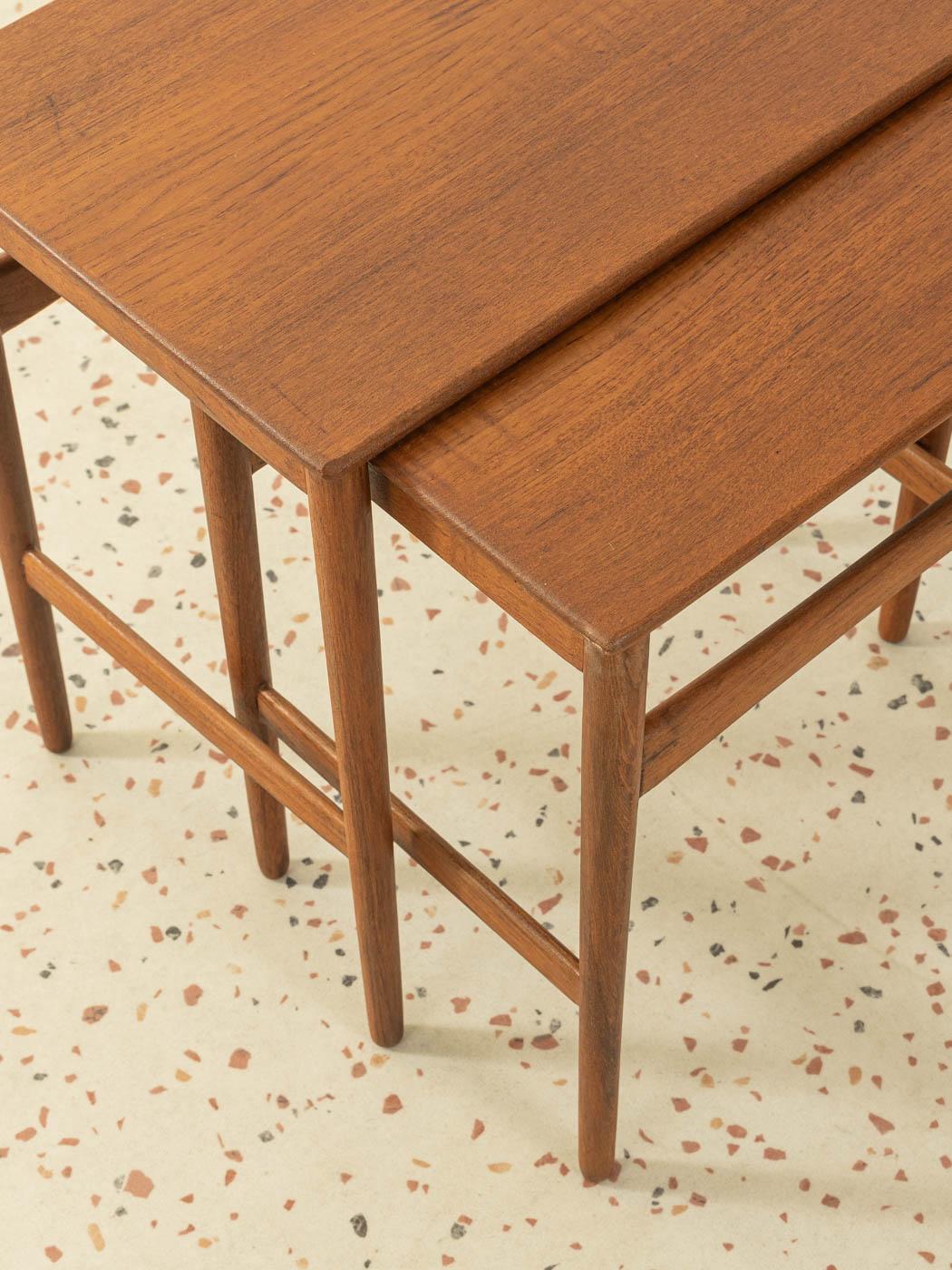 Hans J. Wegner for Andreas Tuck Nesting Tables, 1960s, Denmark In Good Condition In Neuss, NW