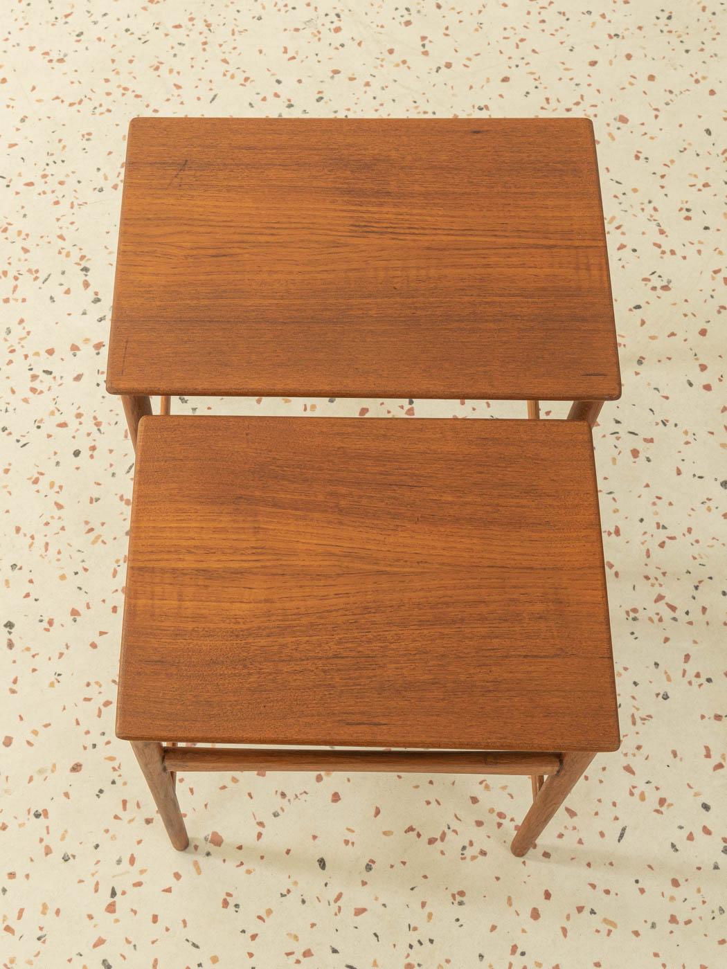 Mid-20th Century Hans J. Wegner for Andreas Tuck Nesting Tables, 1960s, Denmark For Sale